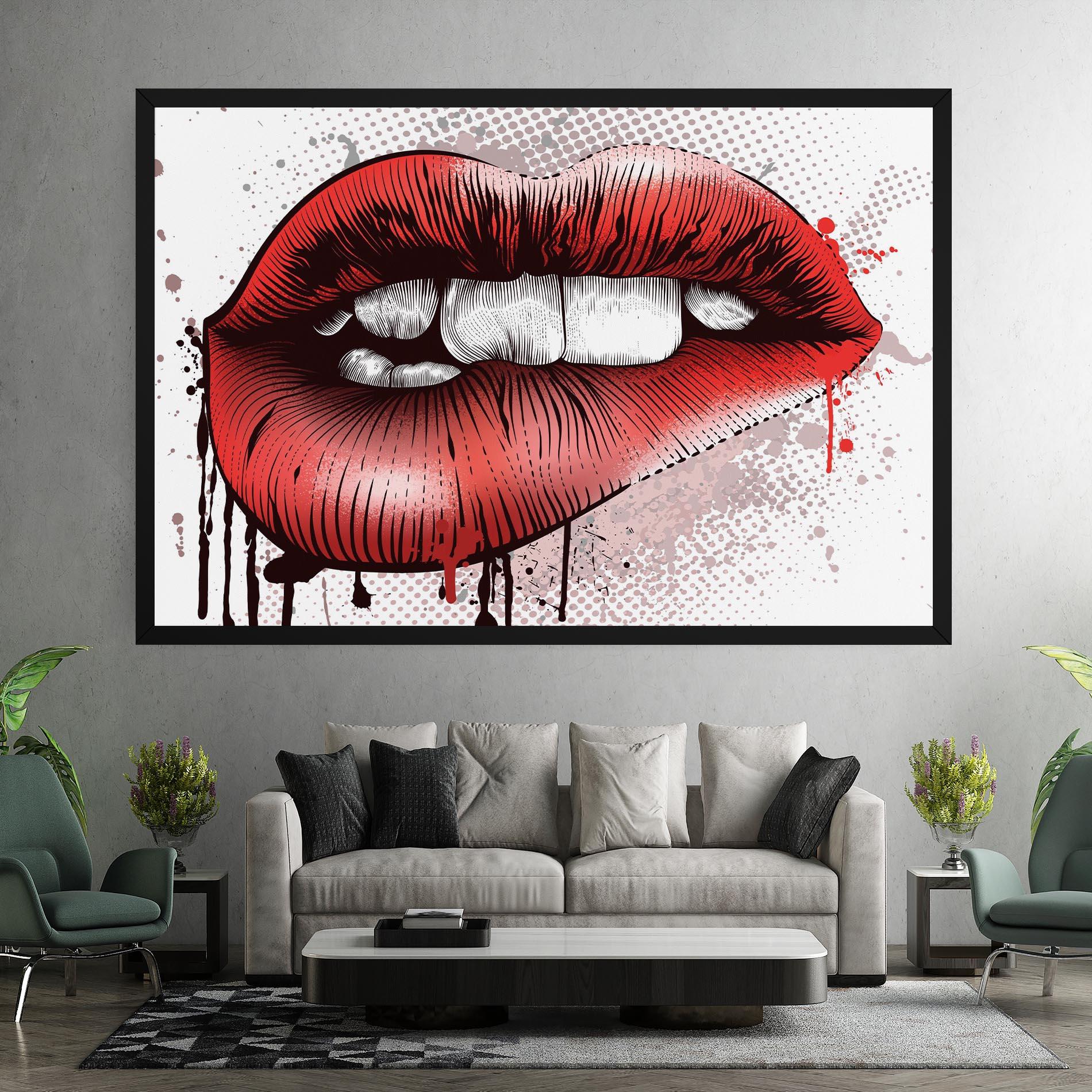 Leinwandbild Lips Pop Artistic mockup 7