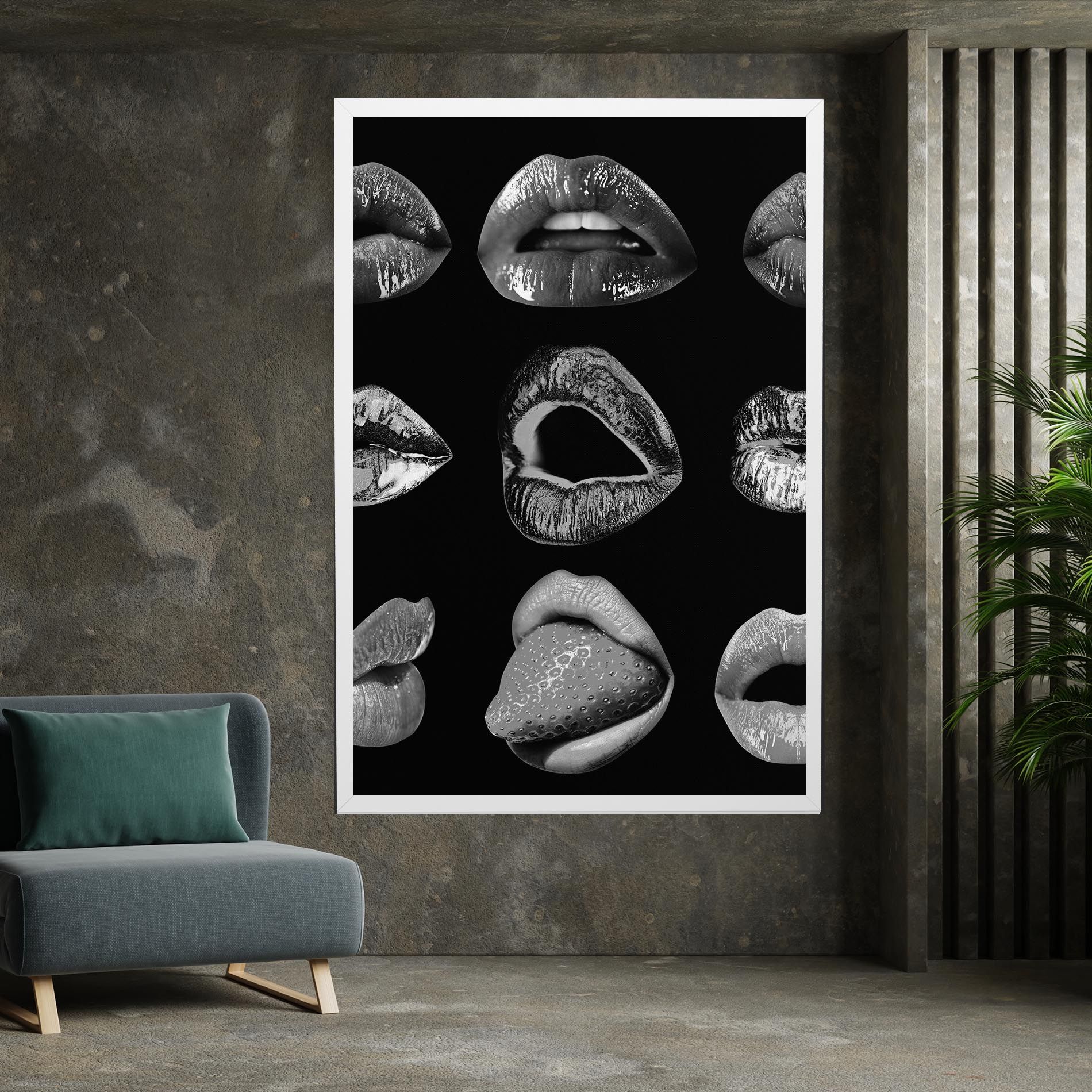 Grey Lips Collage mockup 7