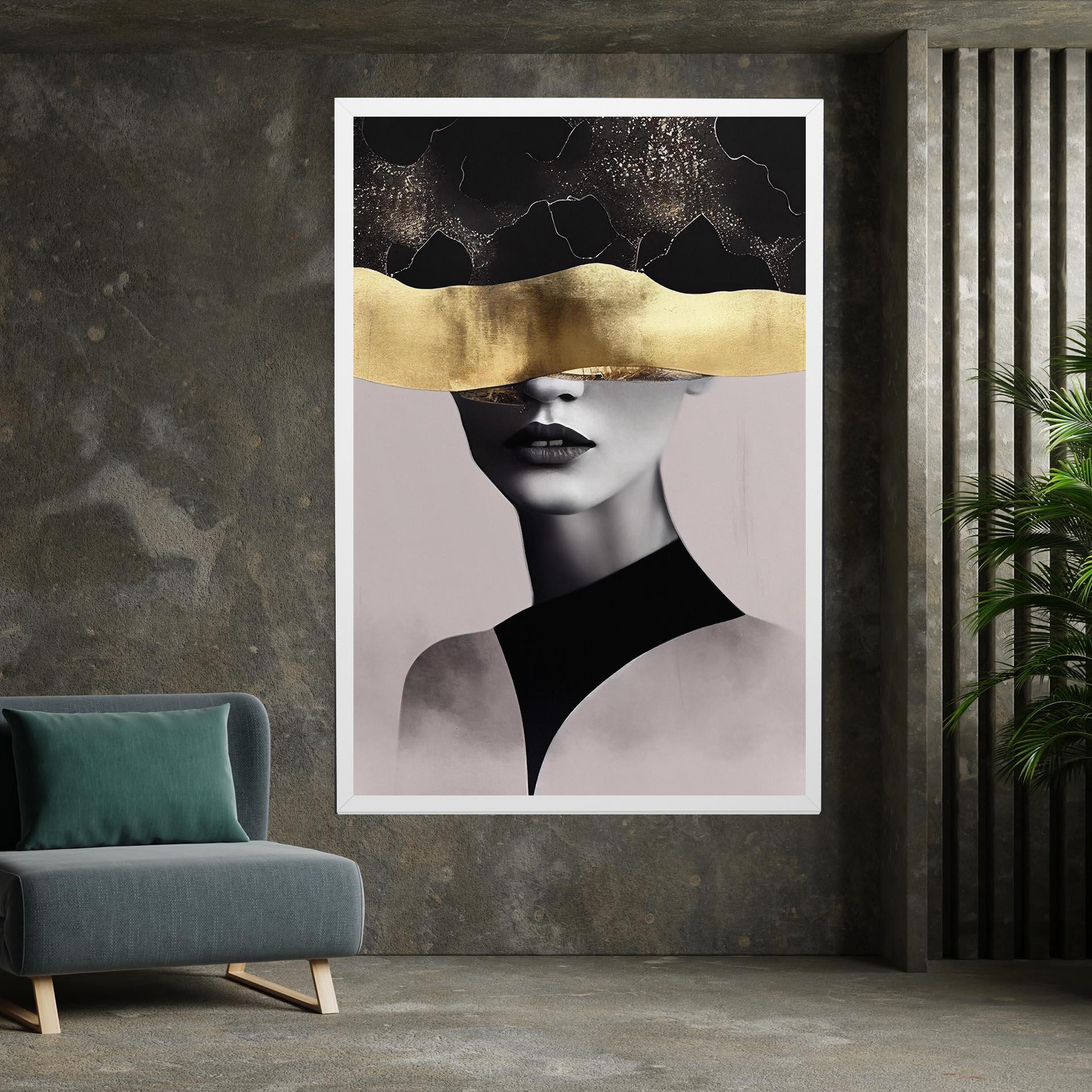 Leinwandbild Grey Lips mockup 7