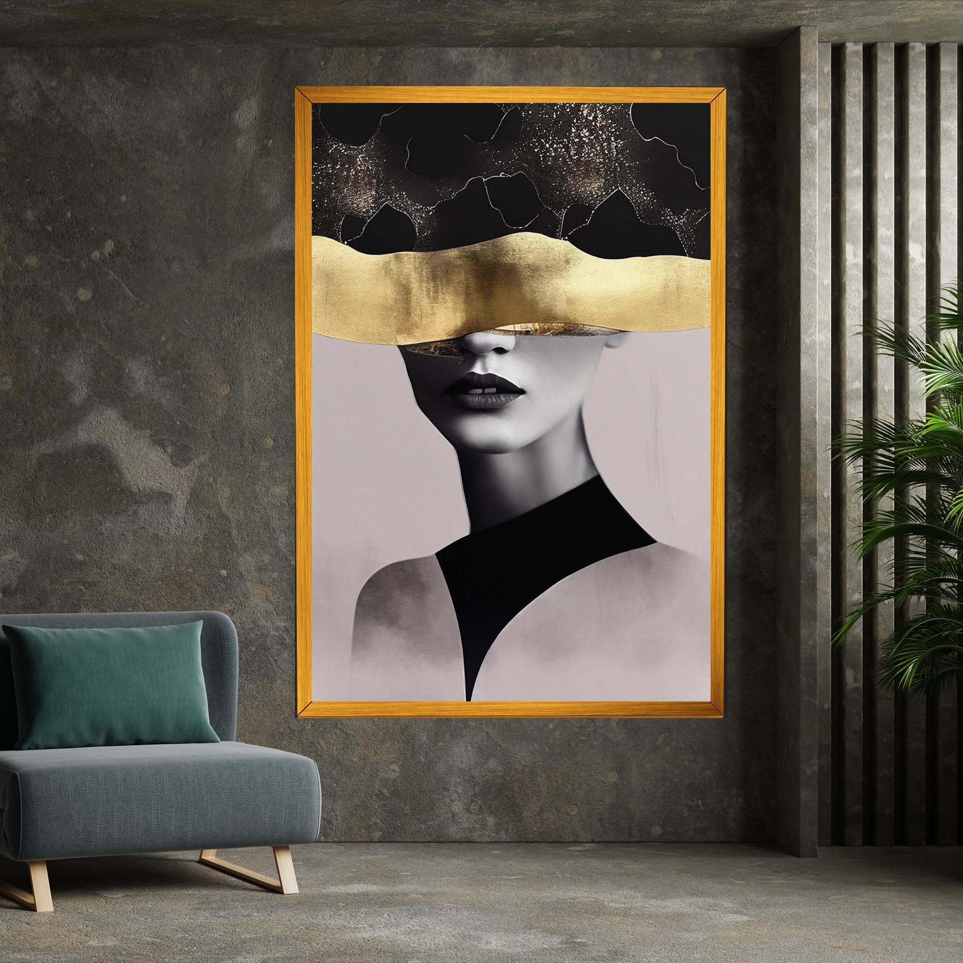 Leinwandbild Grey Lips mockup 7
