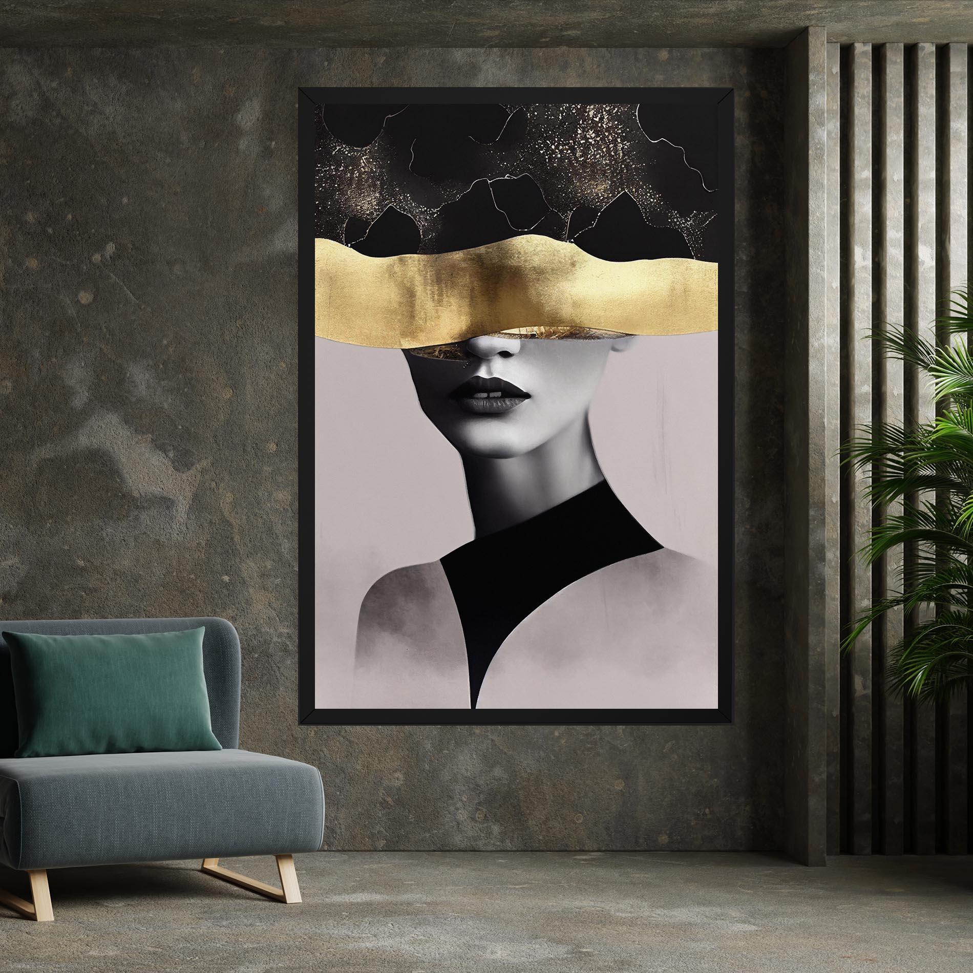 Leinwandbild Grey Lips mockup 7