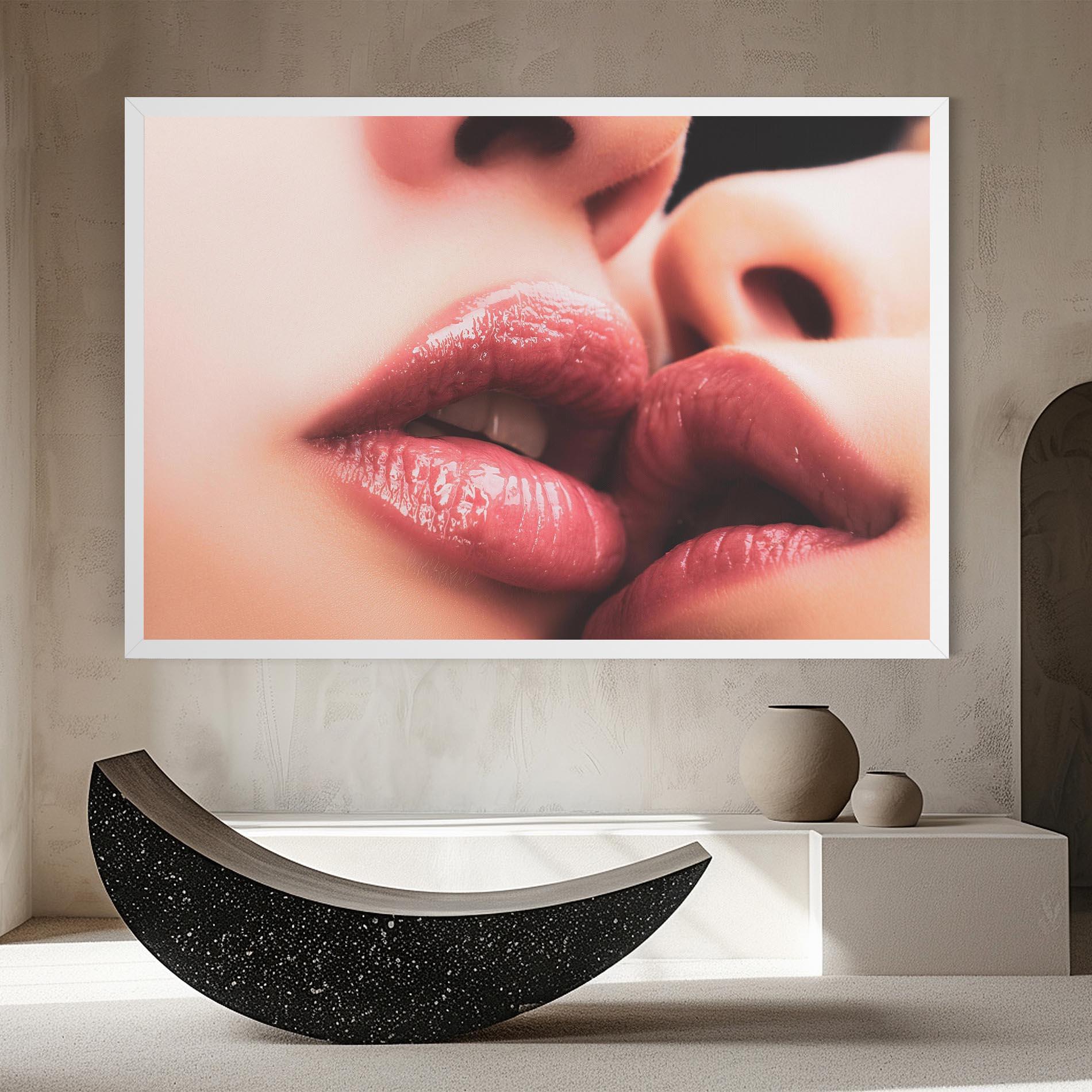 Leinwandbild Beautiful Lips mockup 8