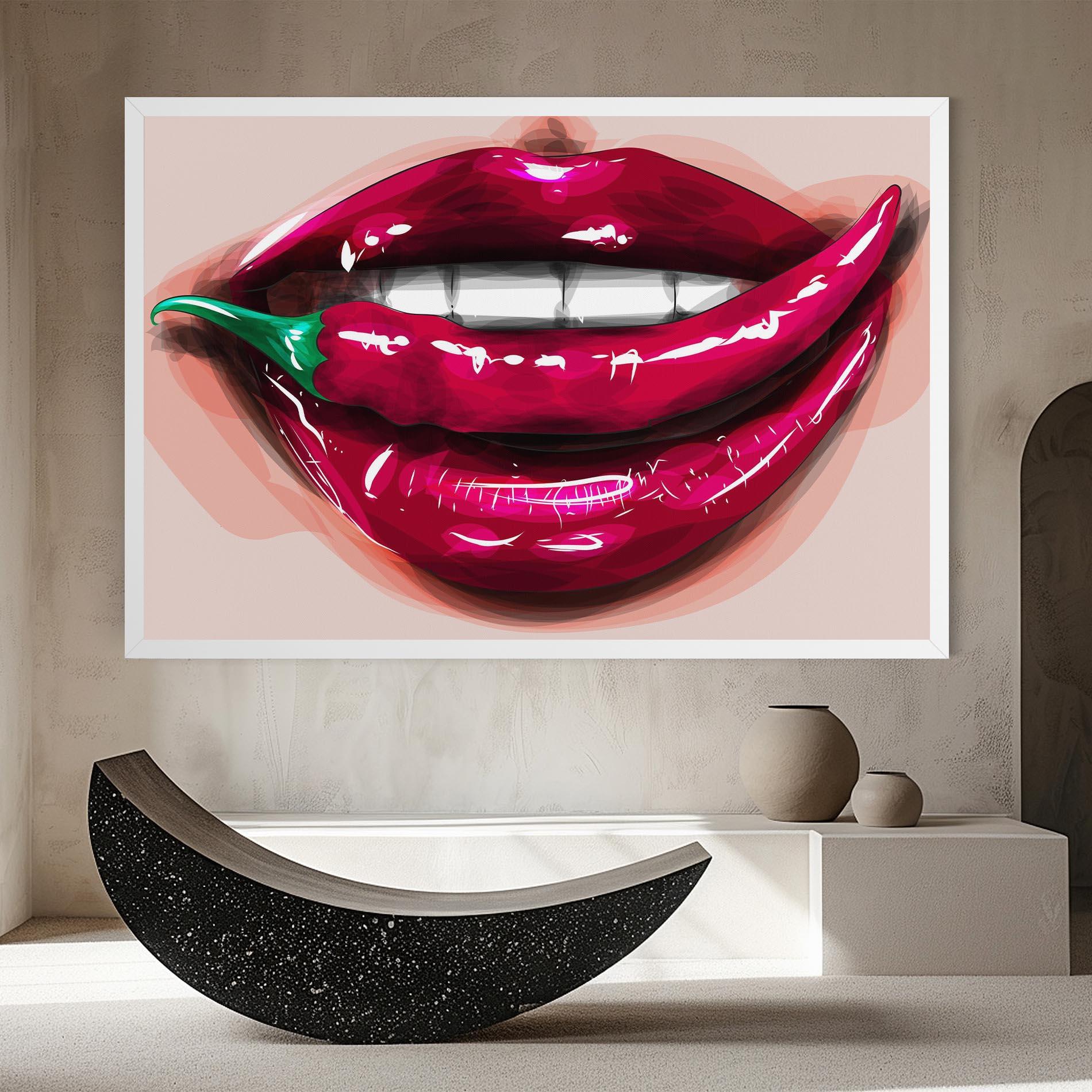Leinwandbild Chilli Lips mockup 8