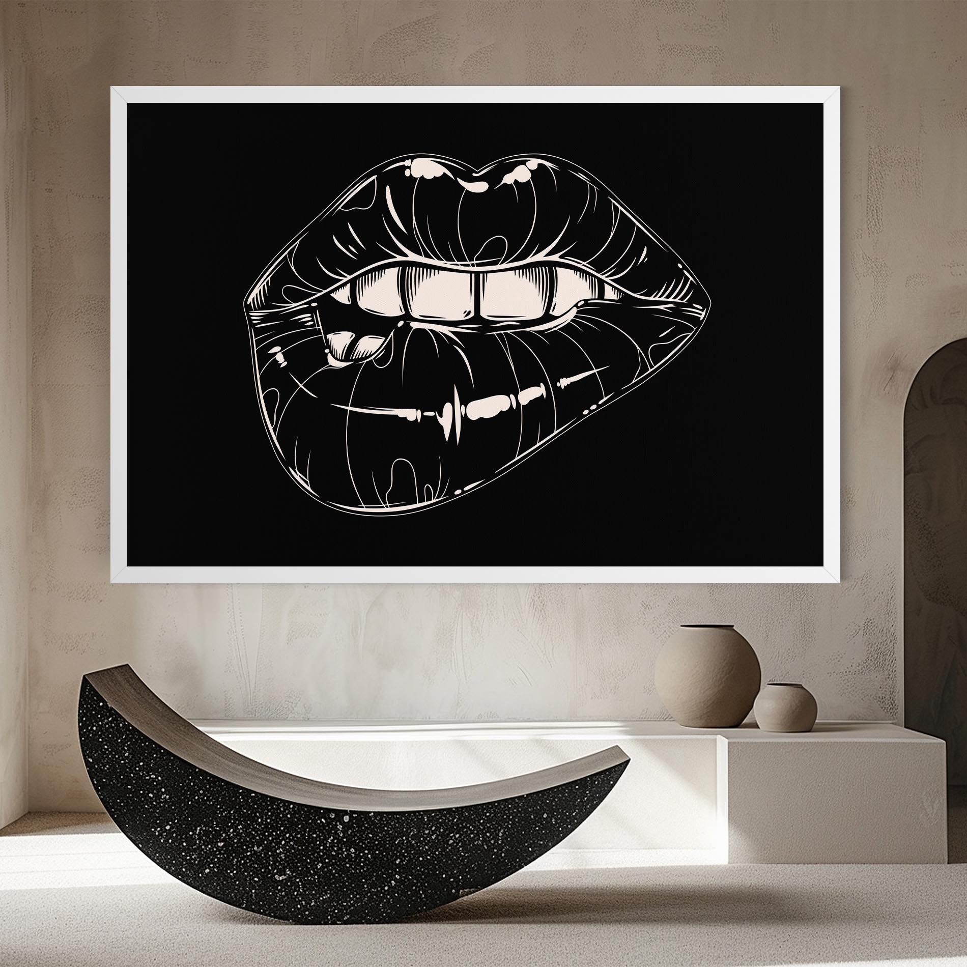 Juicy Lips On Black mockup 8