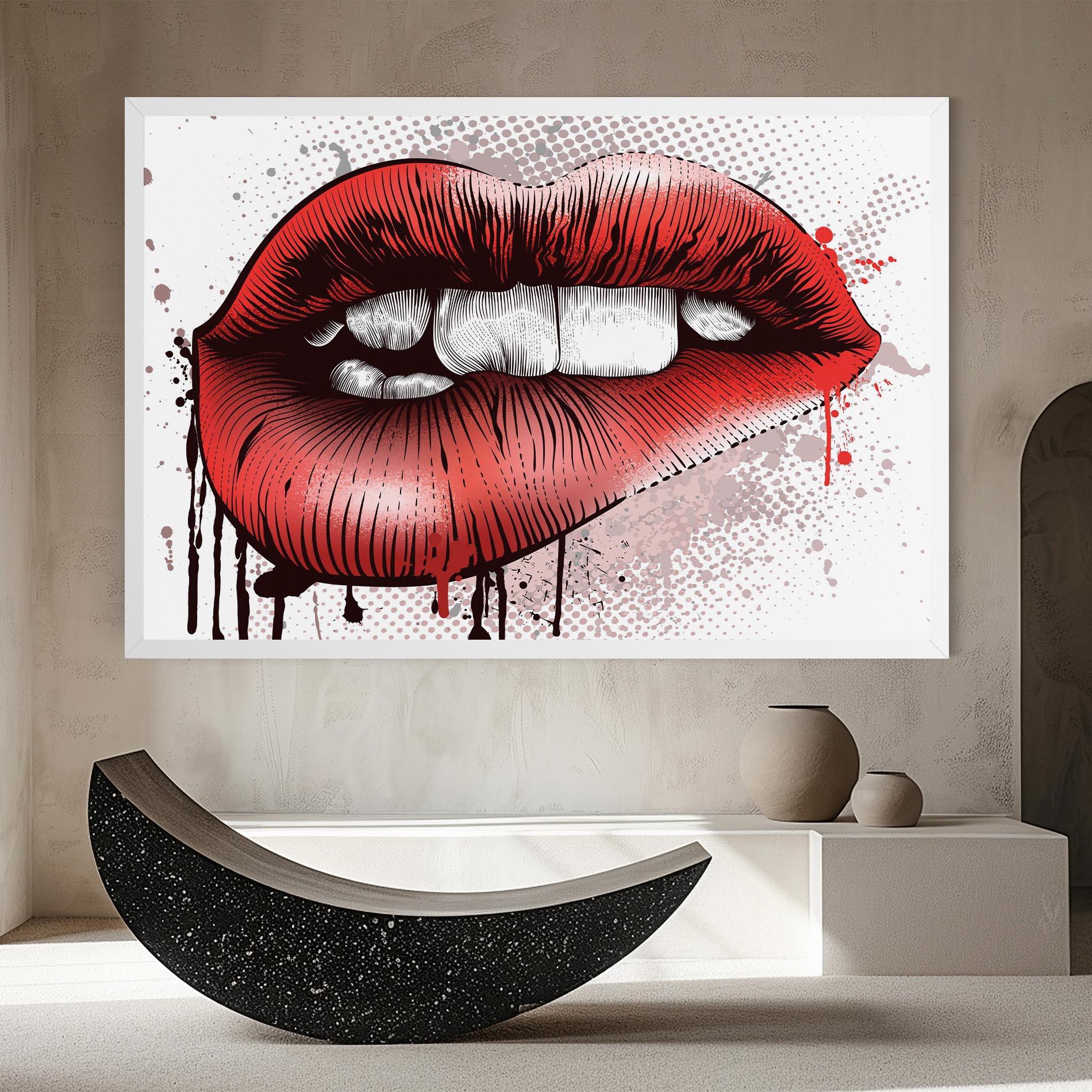 Leinwandbild Lips Pop Artistic mockup 8