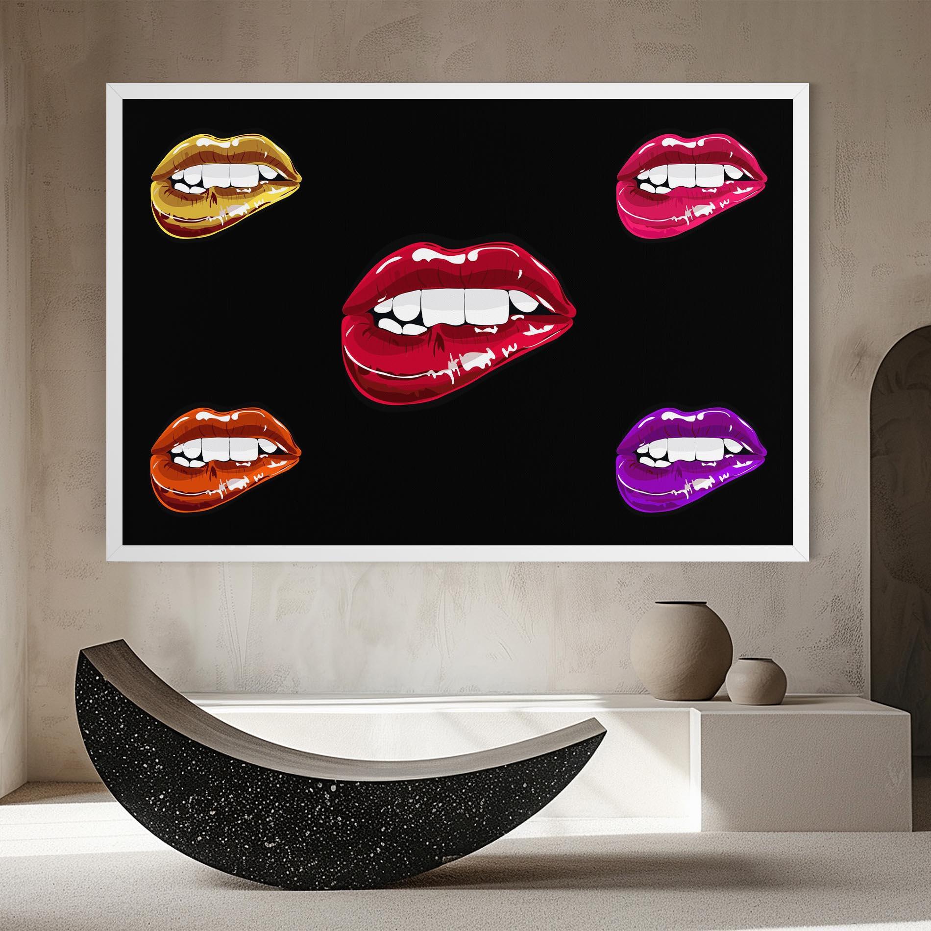 Leinwandbild Mix Color Lips mockup 8