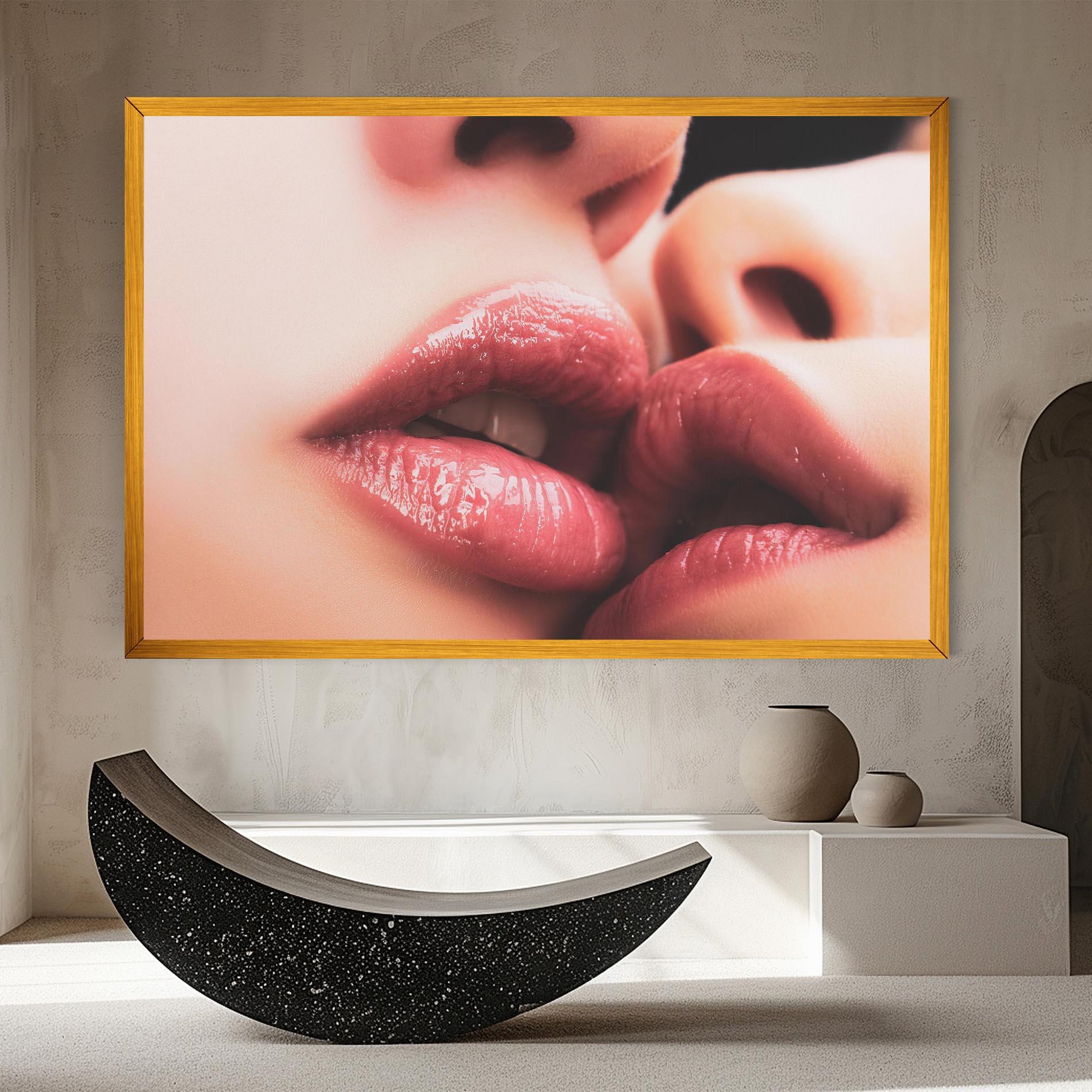 Leinwandbild Beautiful Lips mockup 8