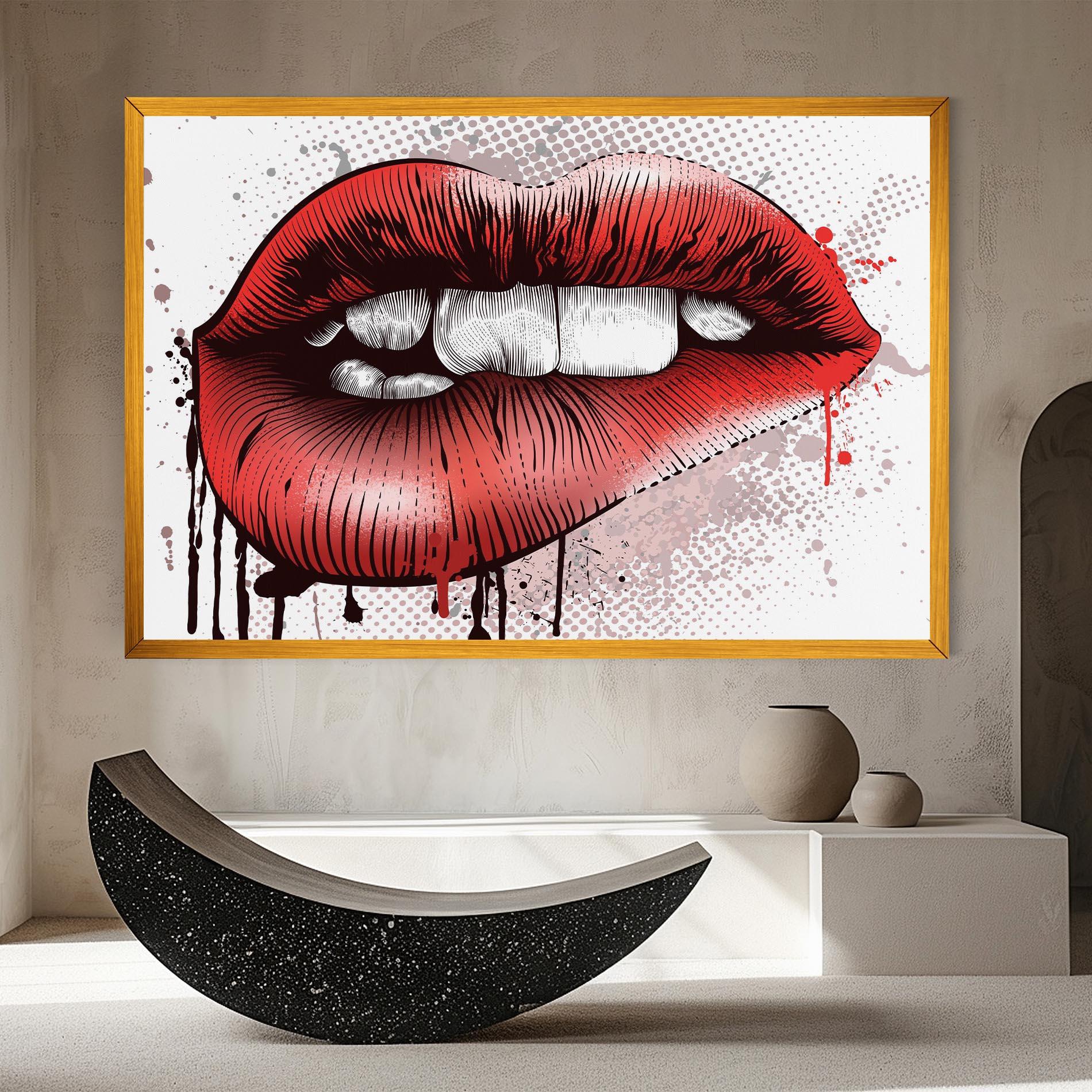 Leinwandbild Lips Pop Artistic mockup 8