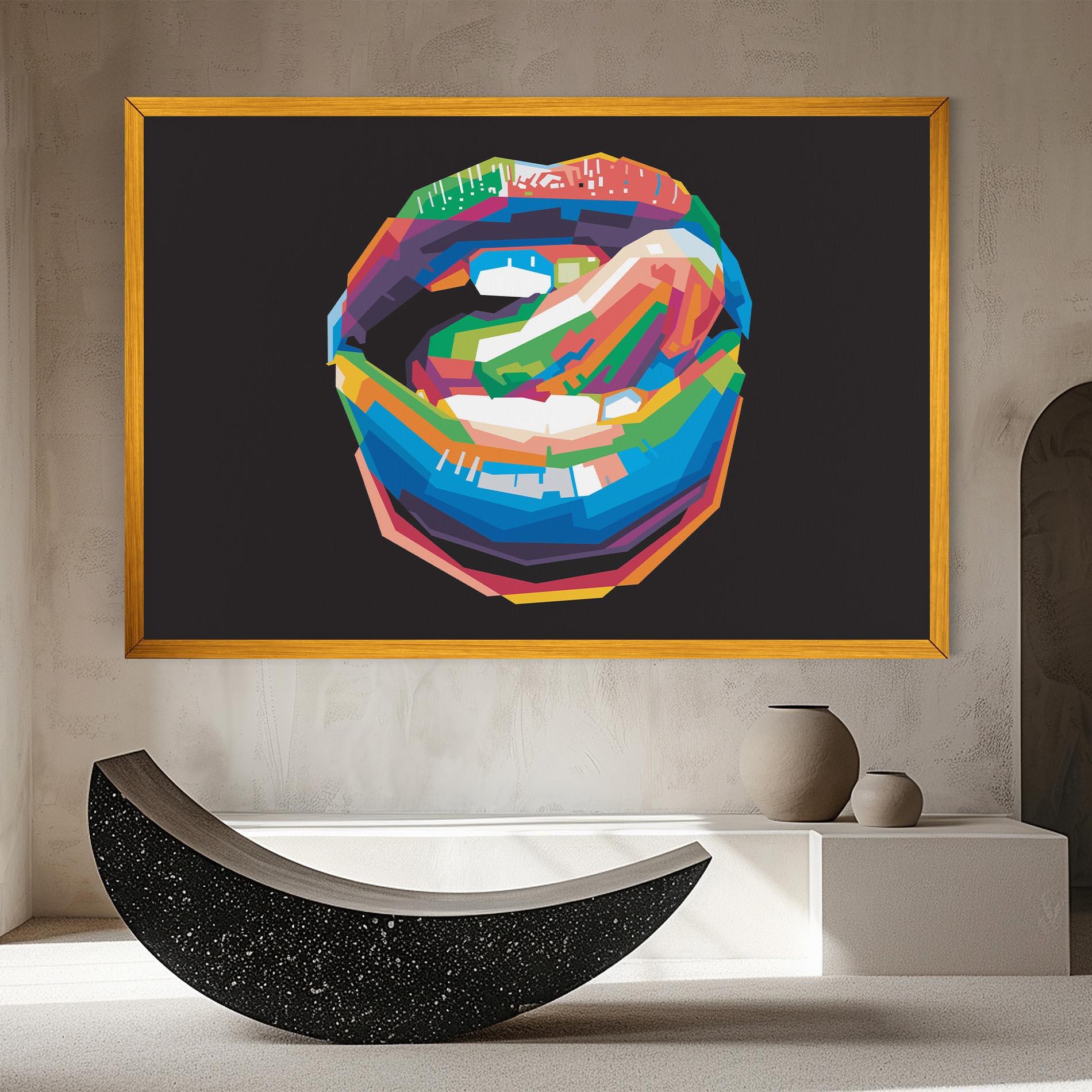 Leinwandbild Lips Toungue mockup 8