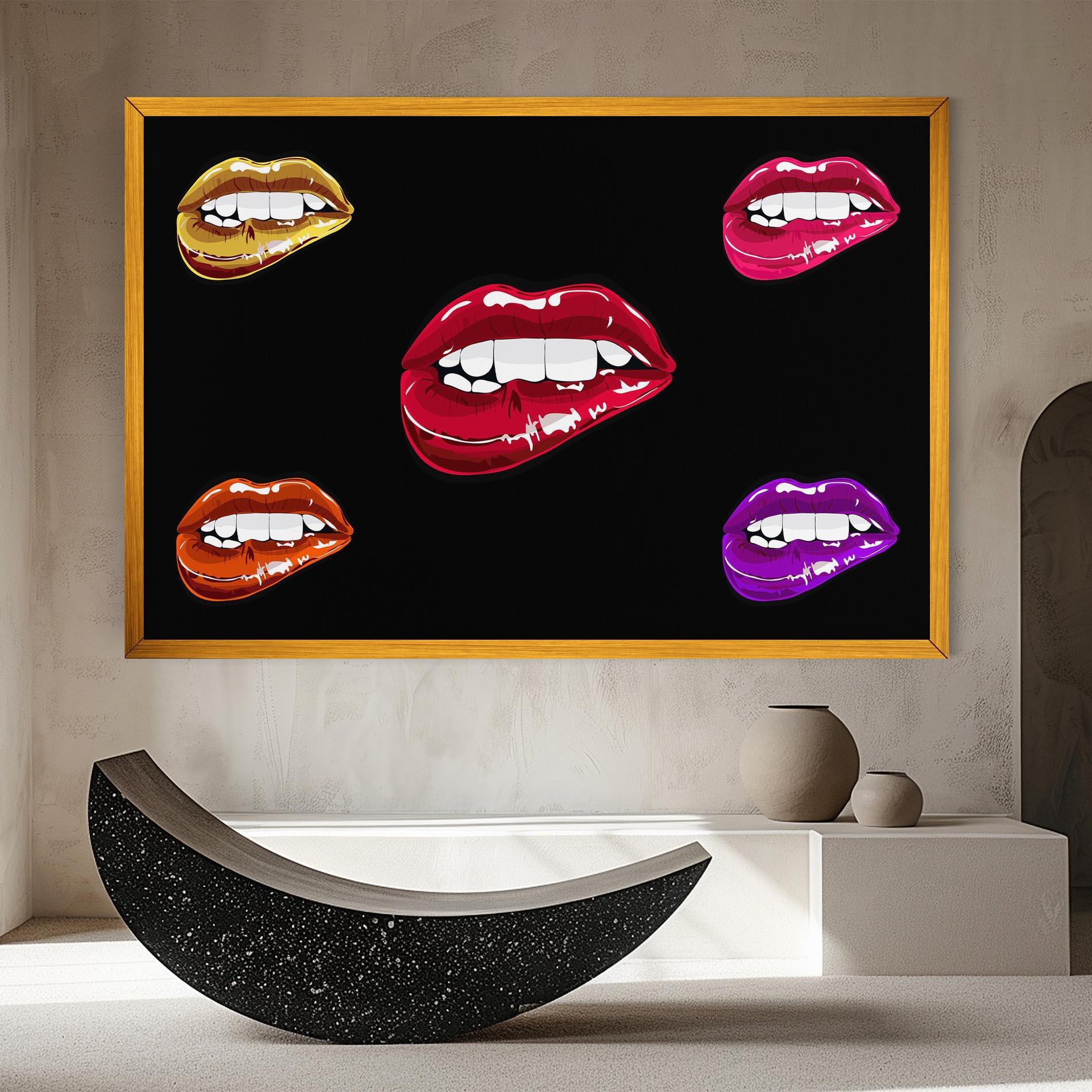 Leinwandbild Mix Color Lips mockup 8