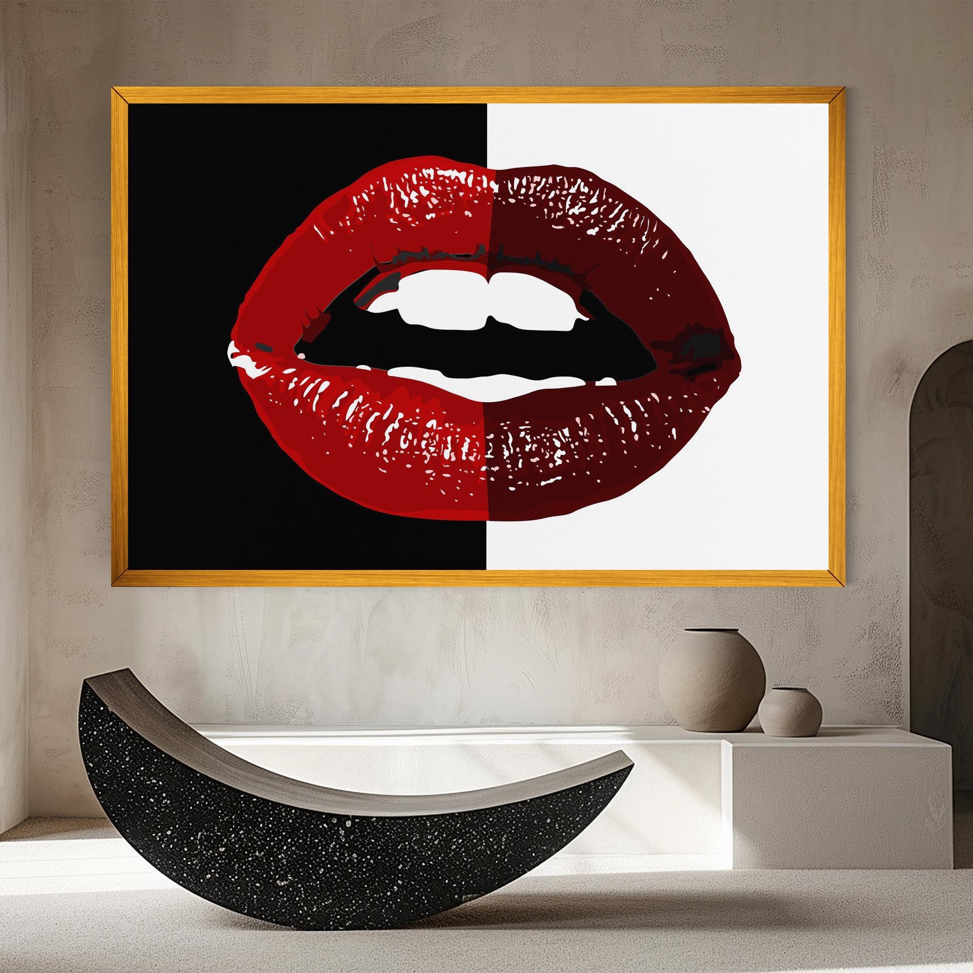 Leinwandbild Red Shade Lips mockup 8
