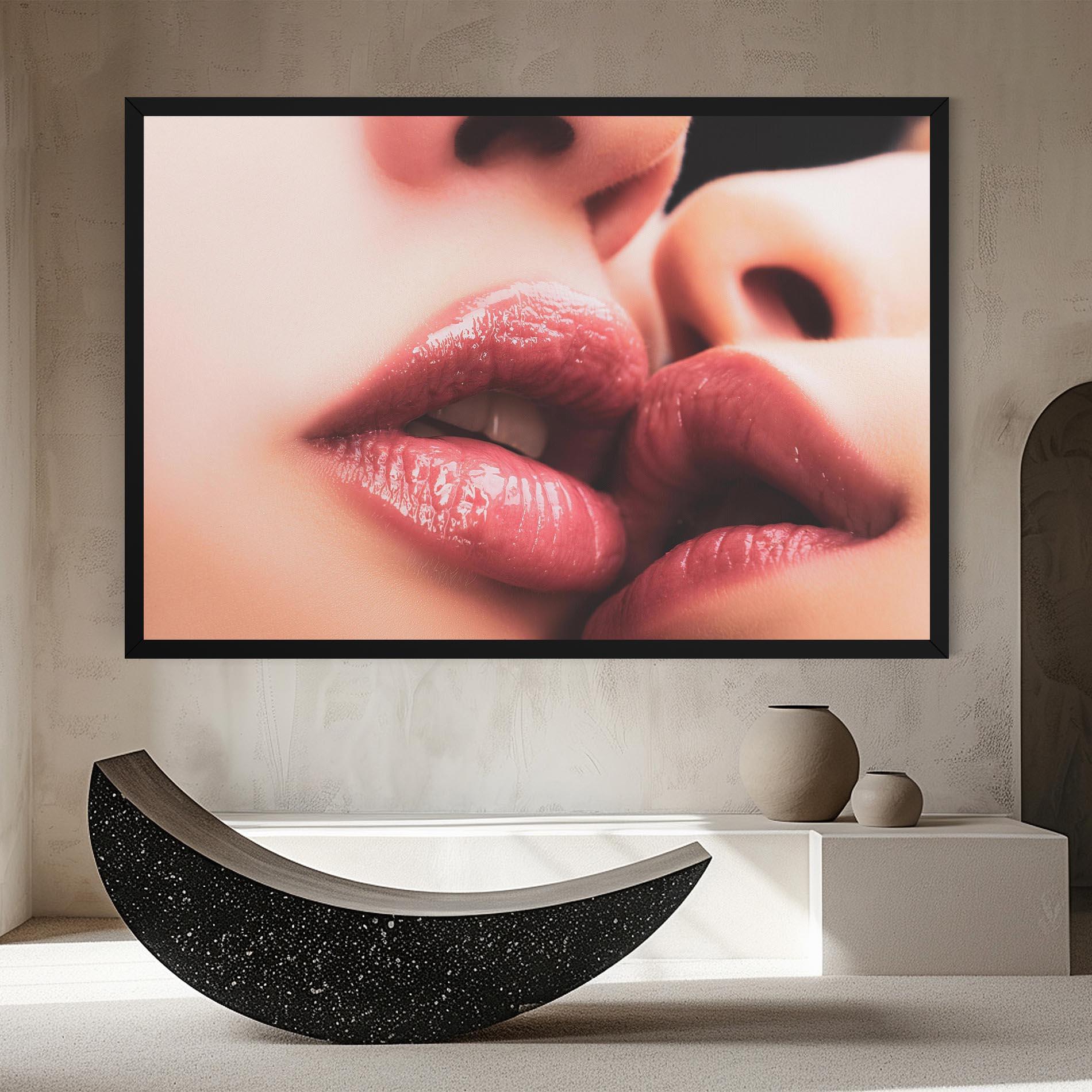 Leinwandbild Beautiful Lips mockup 8