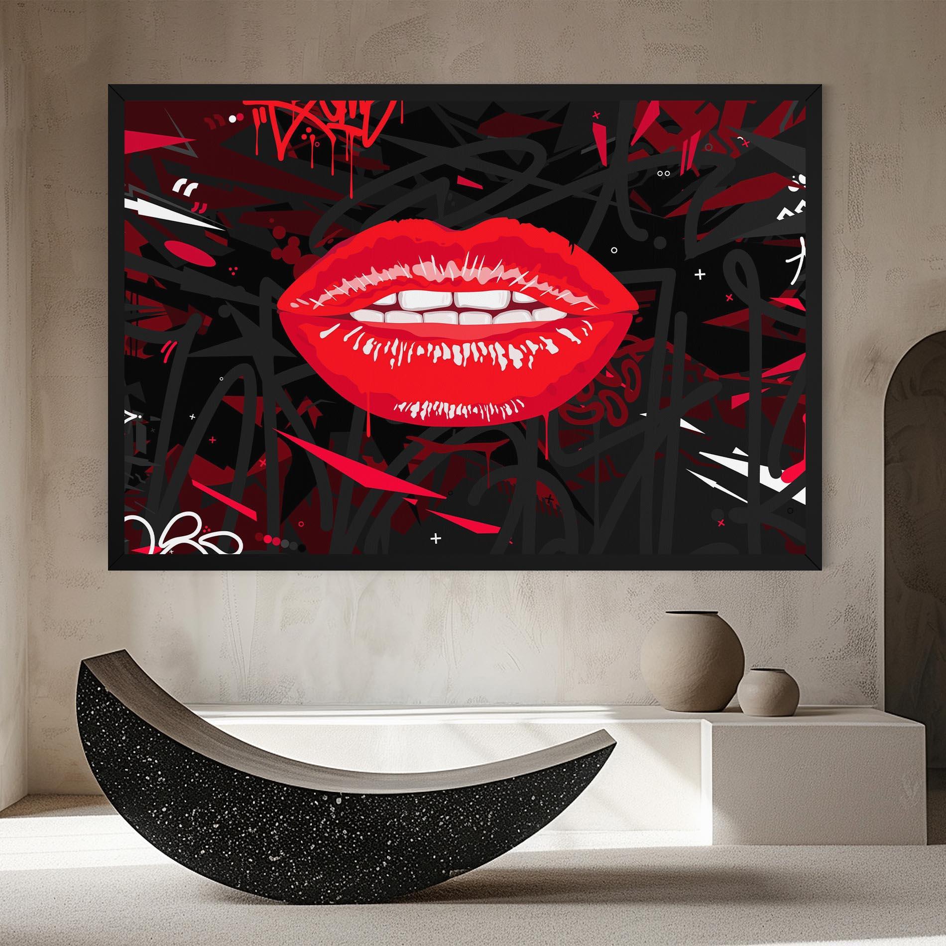 Leinwandbild Graff Lips mockup 8