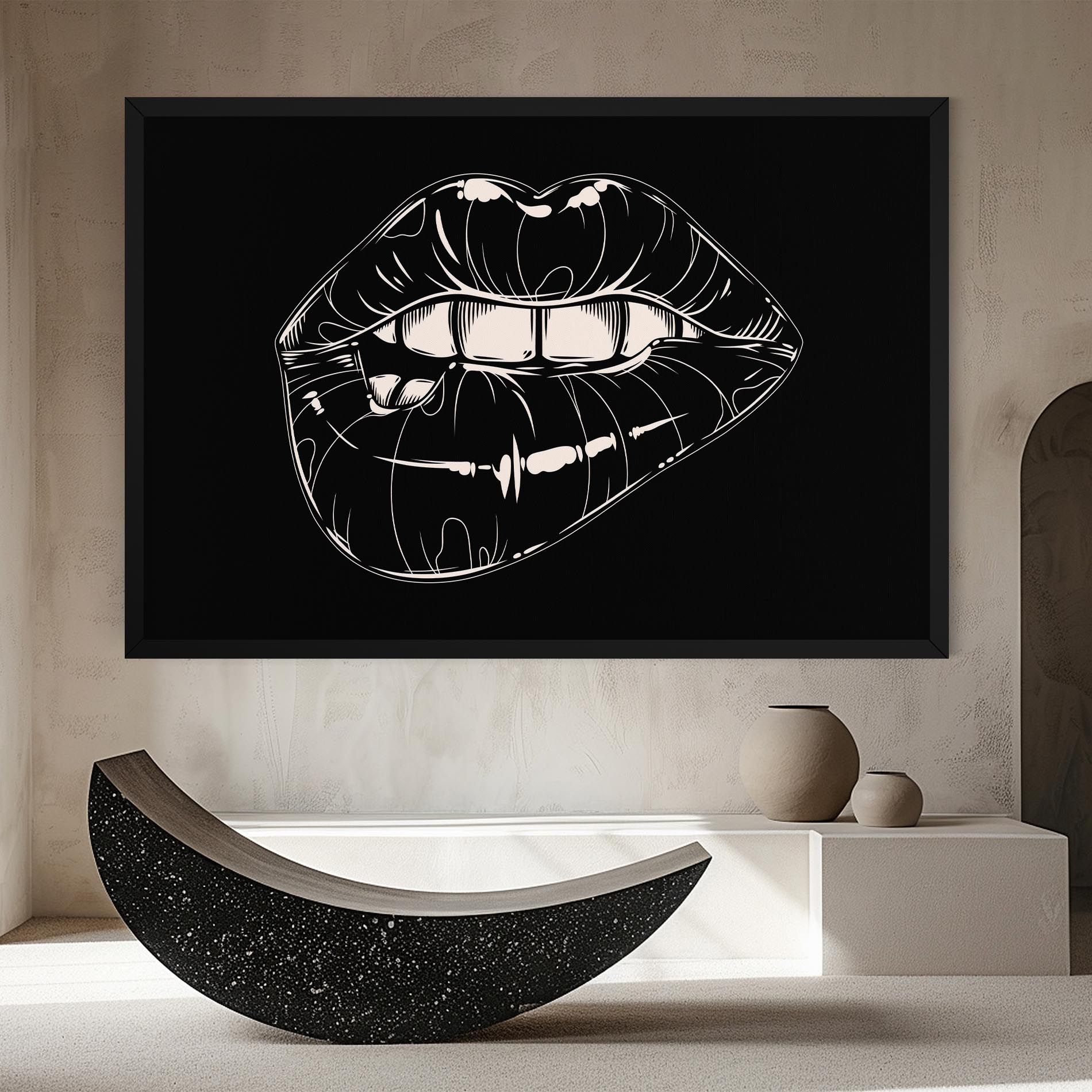 Juicy Lips On Black mockup 8