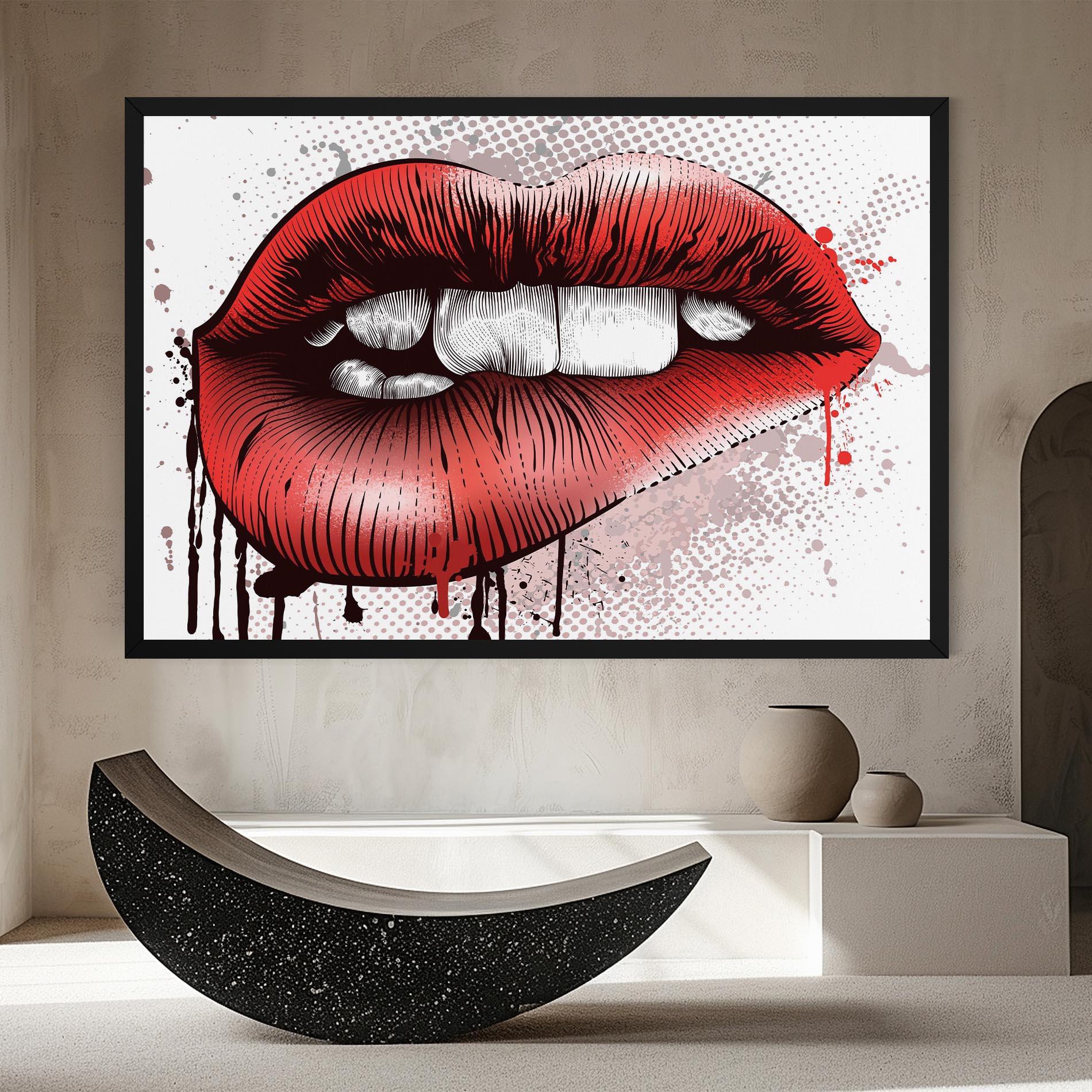 Leinwandbild Lips Pop Artistic mockup 8