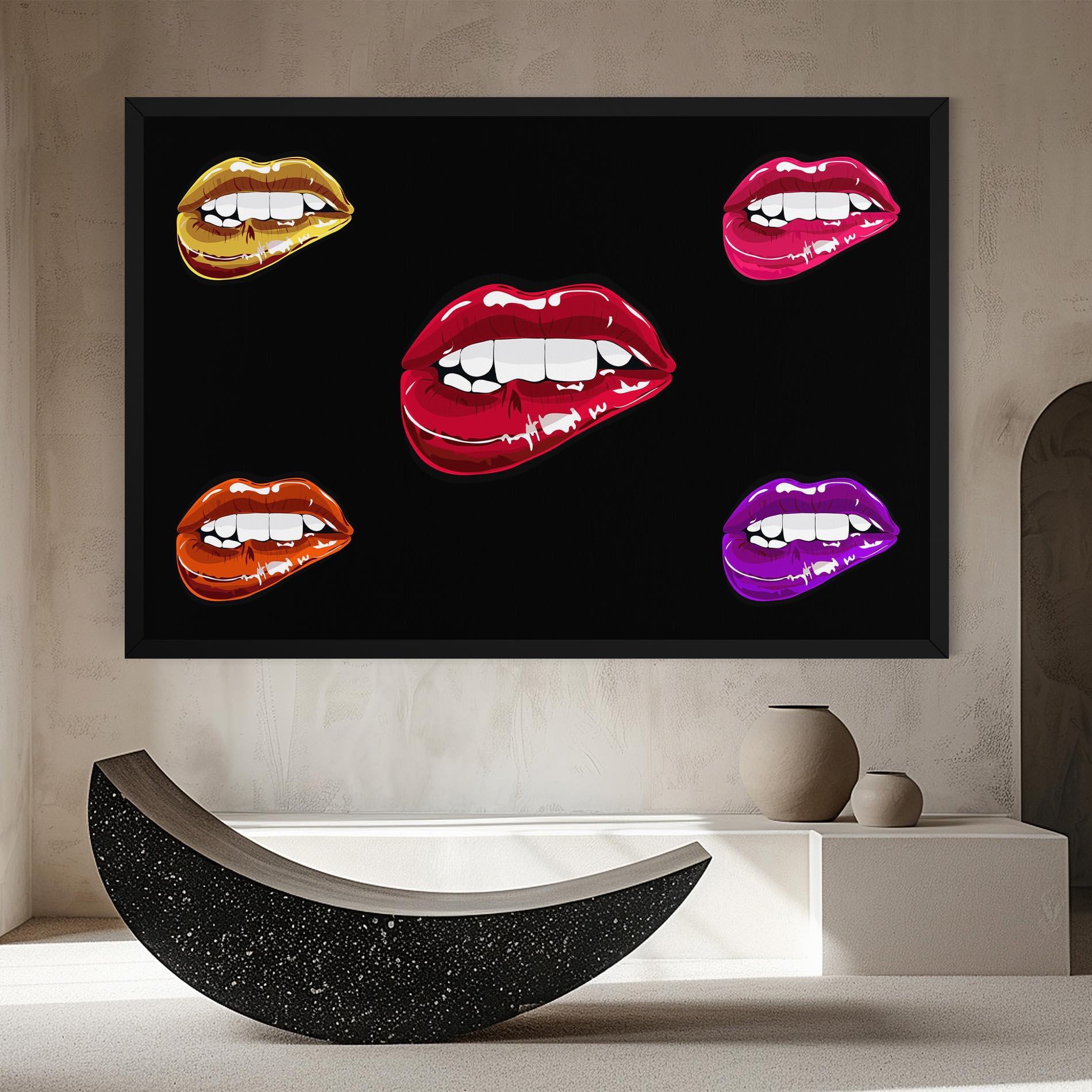 Leinwandbild Mix Color Lips mockup 8