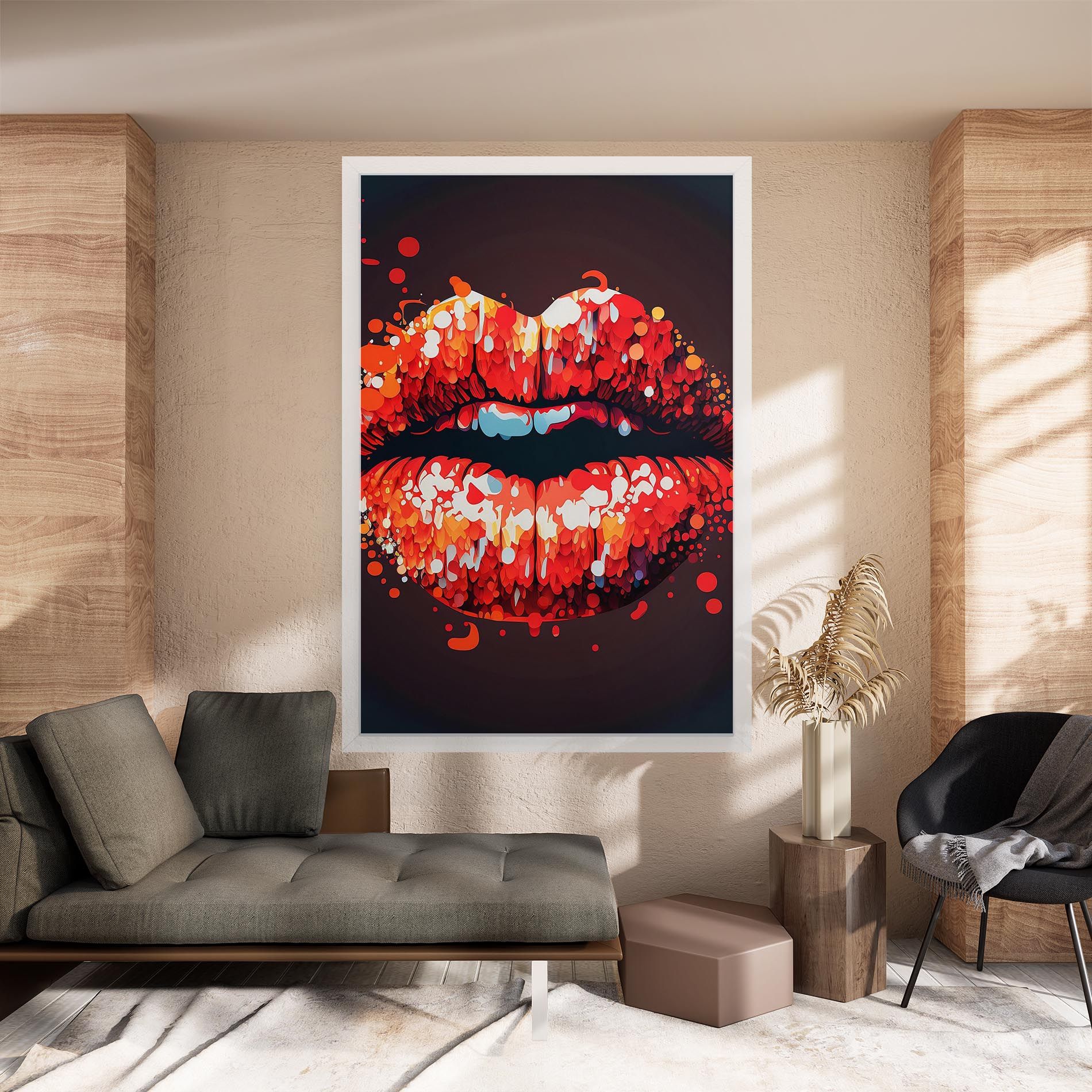 Red Lips With Word Lips It mockup 8