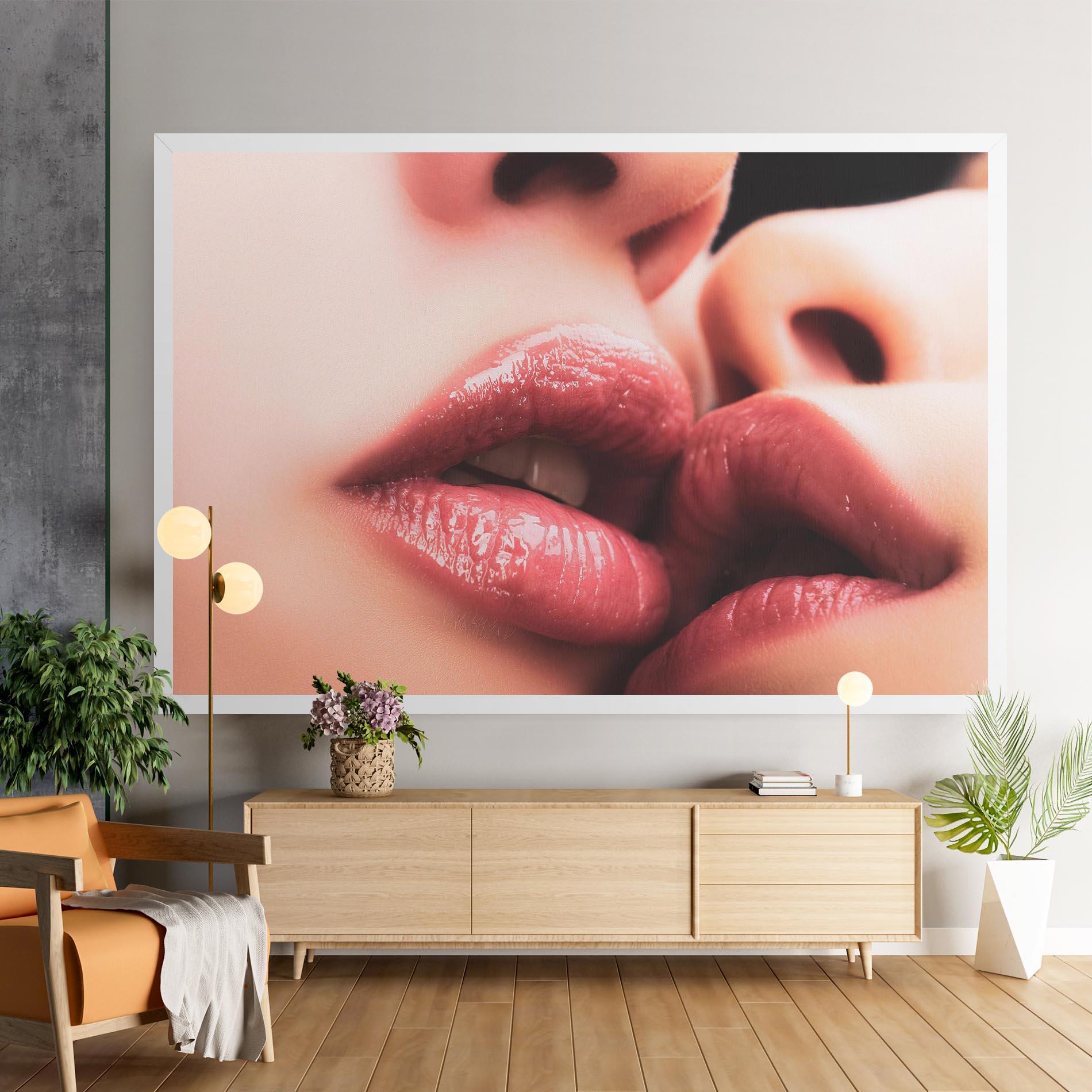 Leinwandbild Beautiful Lips mockup 9