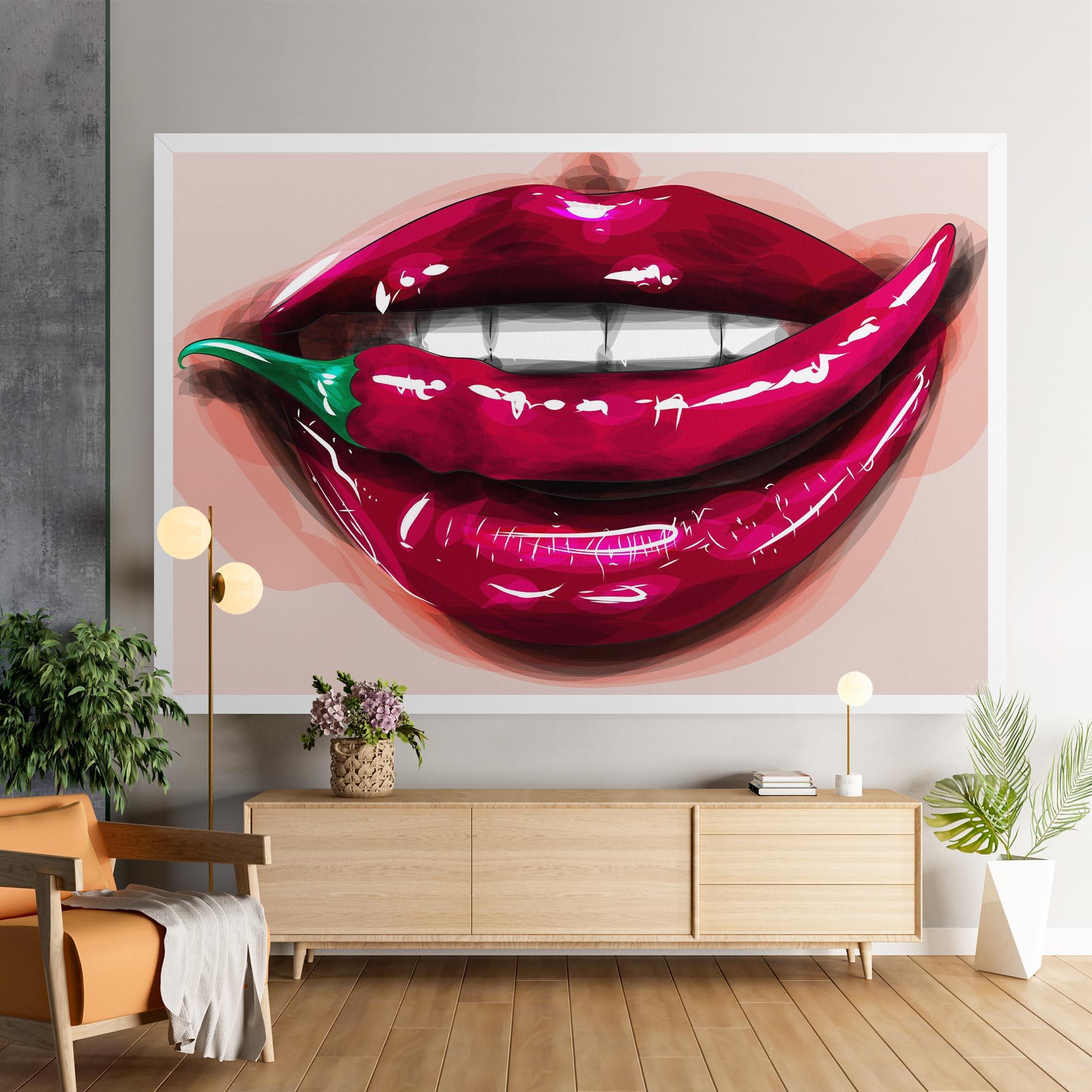 Leinwandbild Chilli Lips mockup 9