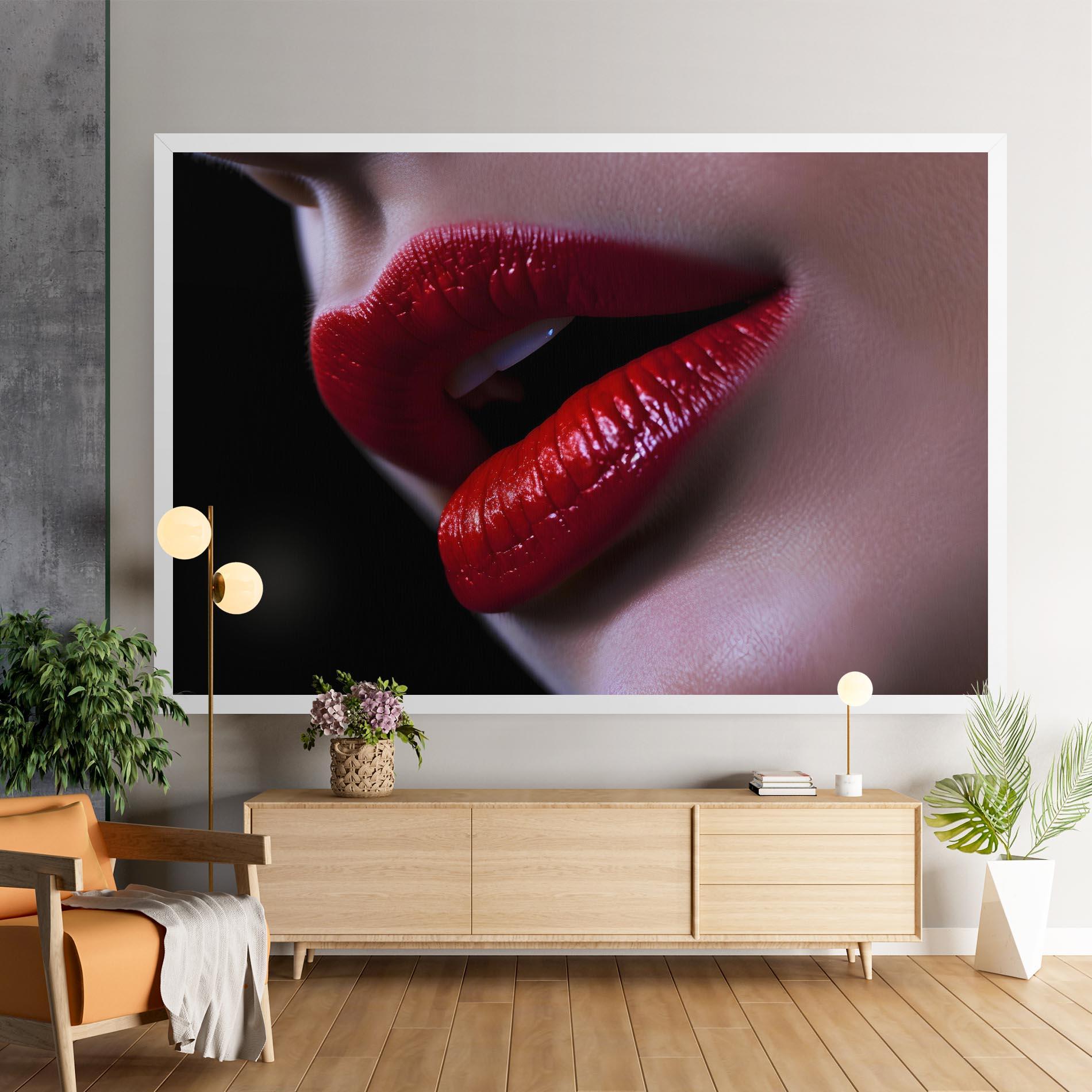 Leinwandbild Close Up Woman mockup 9