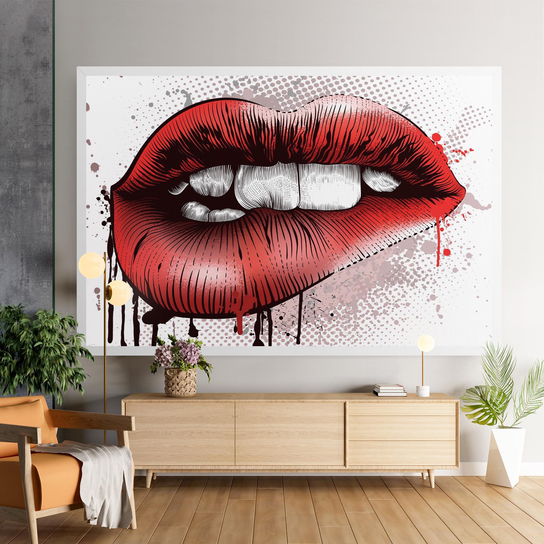 Leinwandbild Lips Pop Artistic mockup 9