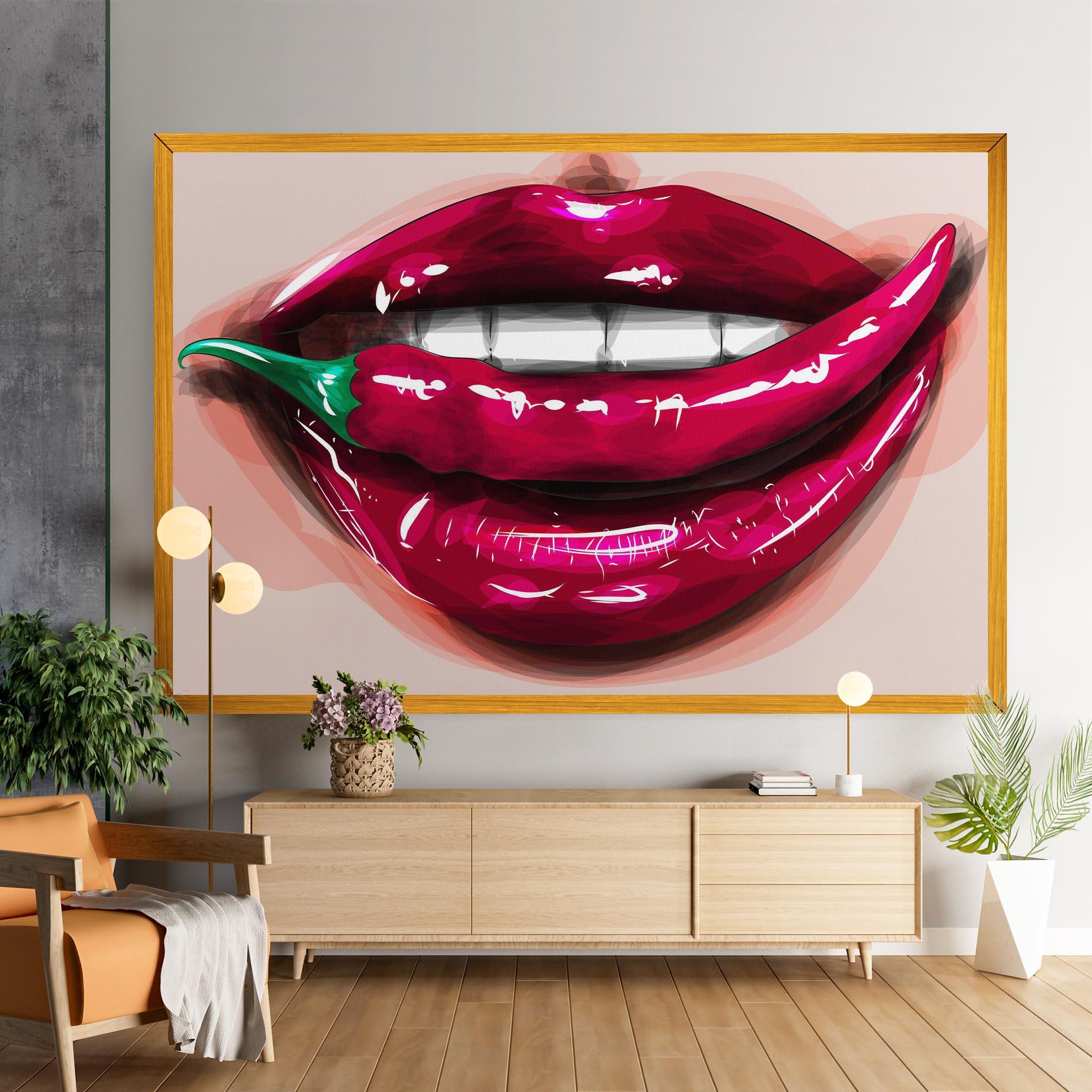 Leinwandbild Chilli Lips mockup 9