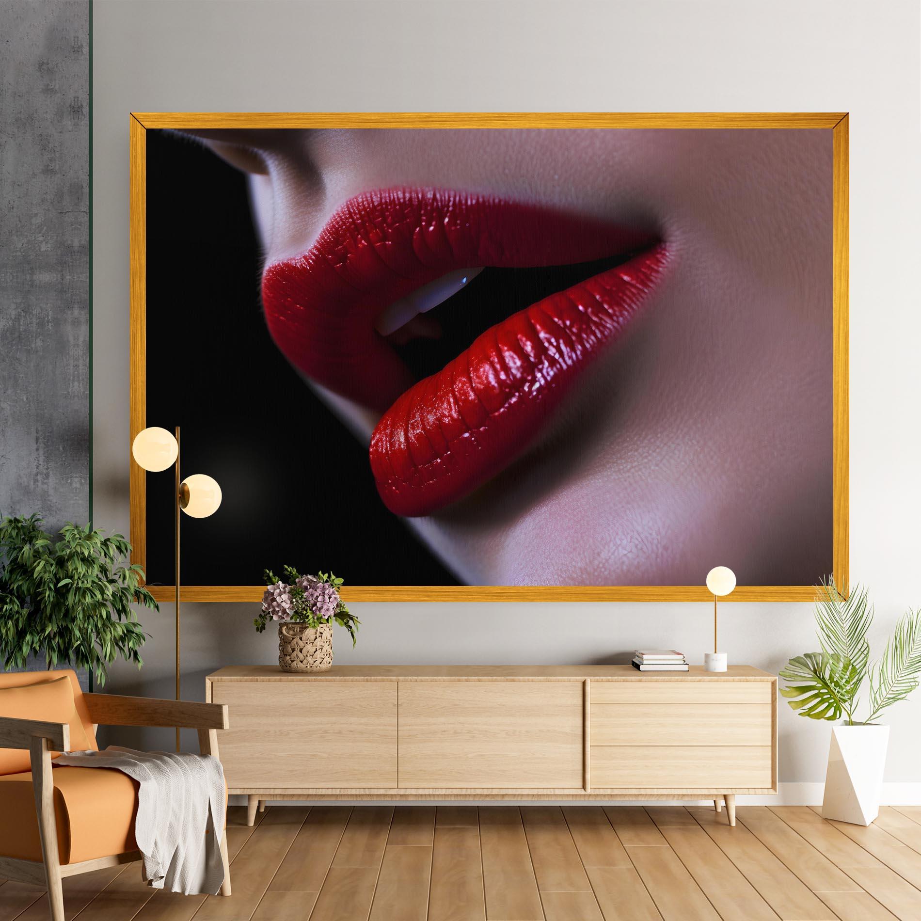 Leinwandbild Close Up Woman mockup 9