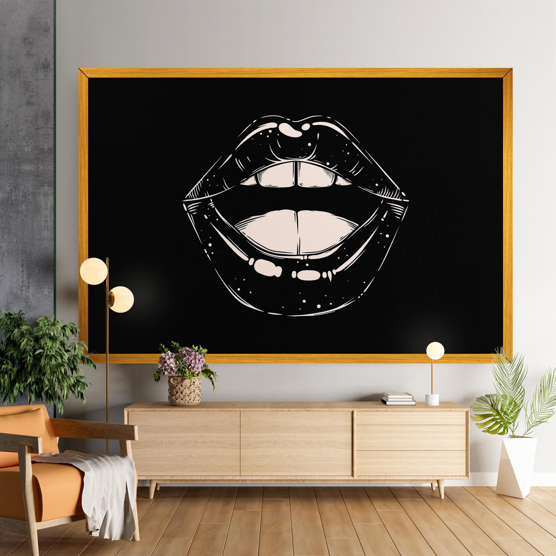 Lips On Black mockup 9