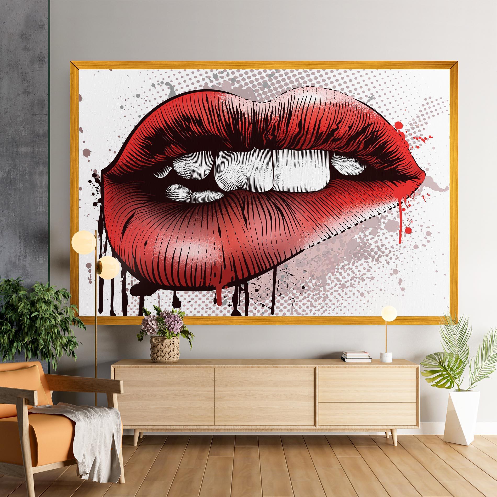 Leinwandbild Lips Pop Artistic mockup 9
