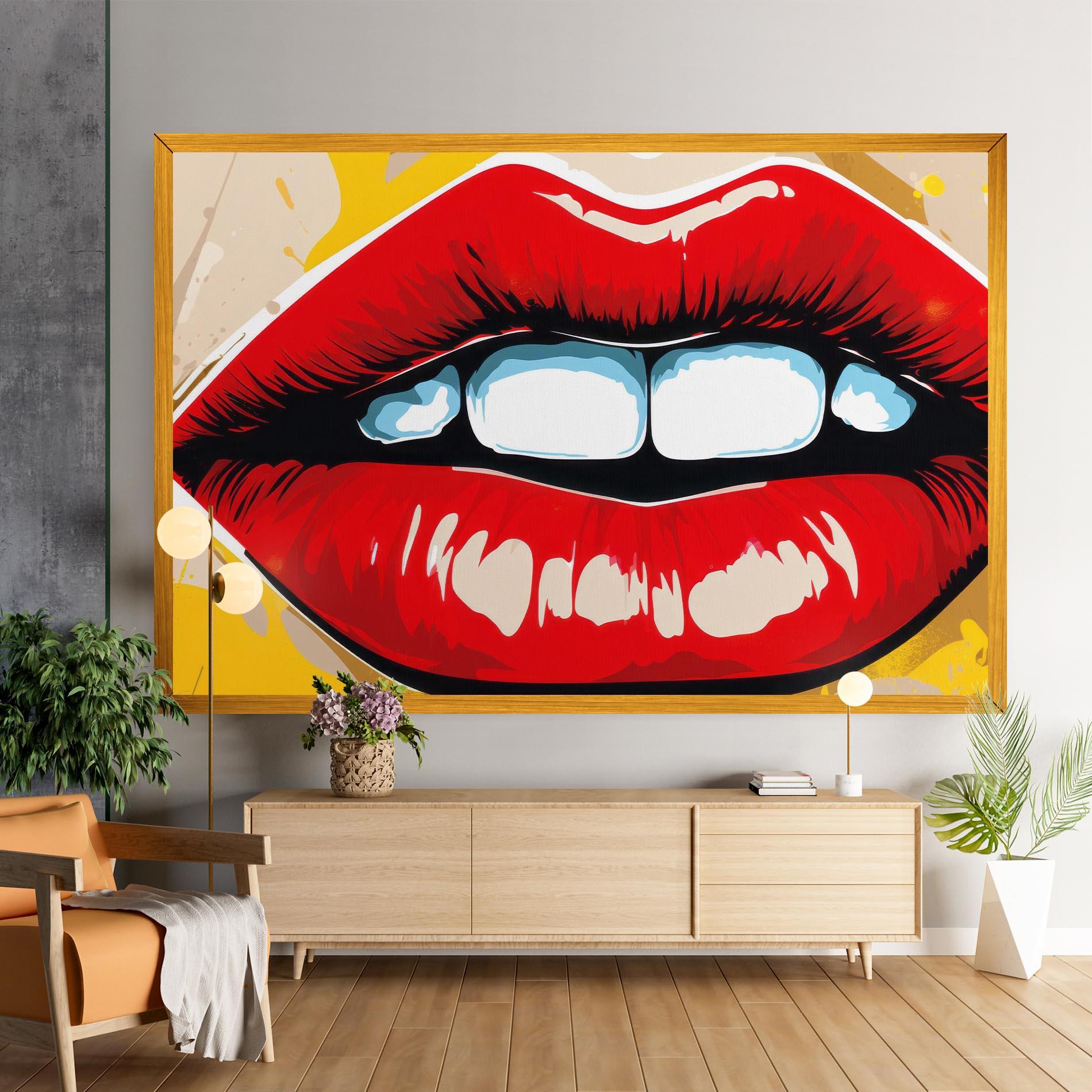 Leinwandbild Pop Lips mockup 9