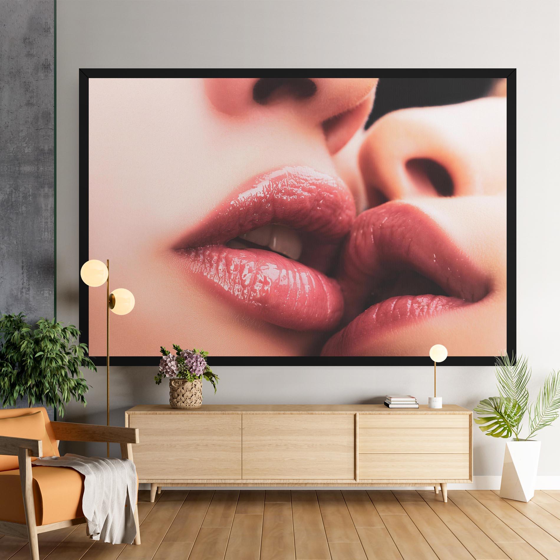 Leinwandbild Beautiful Lips mockup 9