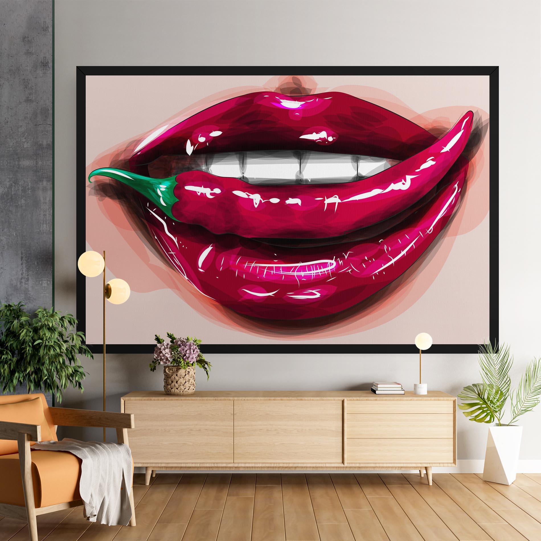 Leinwandbild Chilli Lips mockup 9