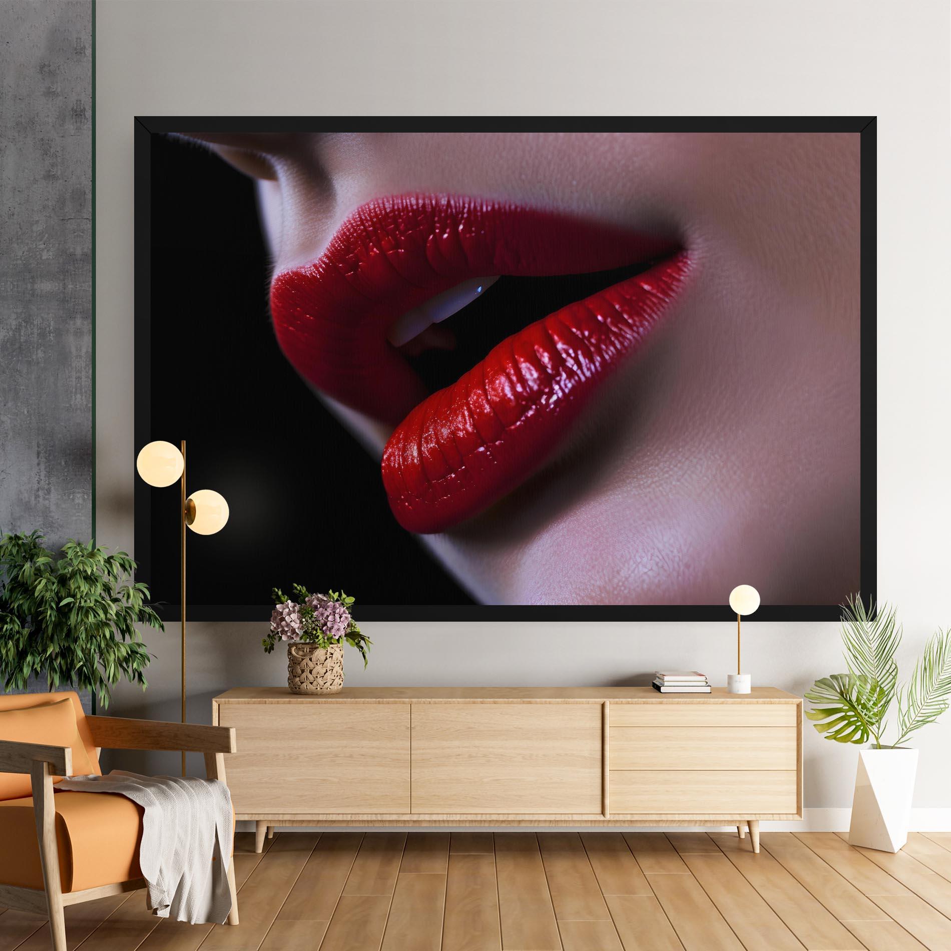 Leinwandbild Close Up Woman mockup 9