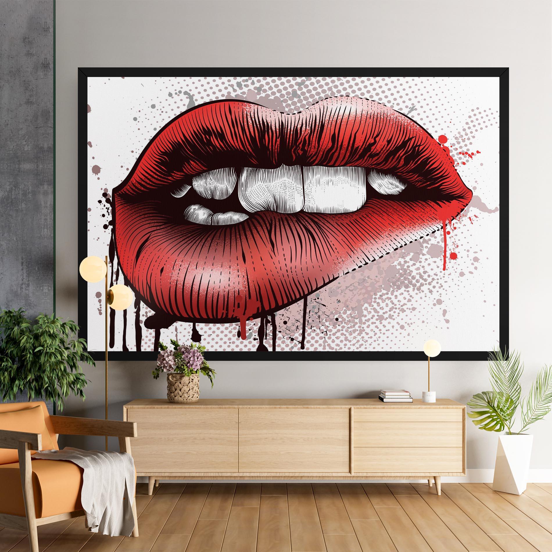 Leinwandbild Lips Pop Artistic mockup 9