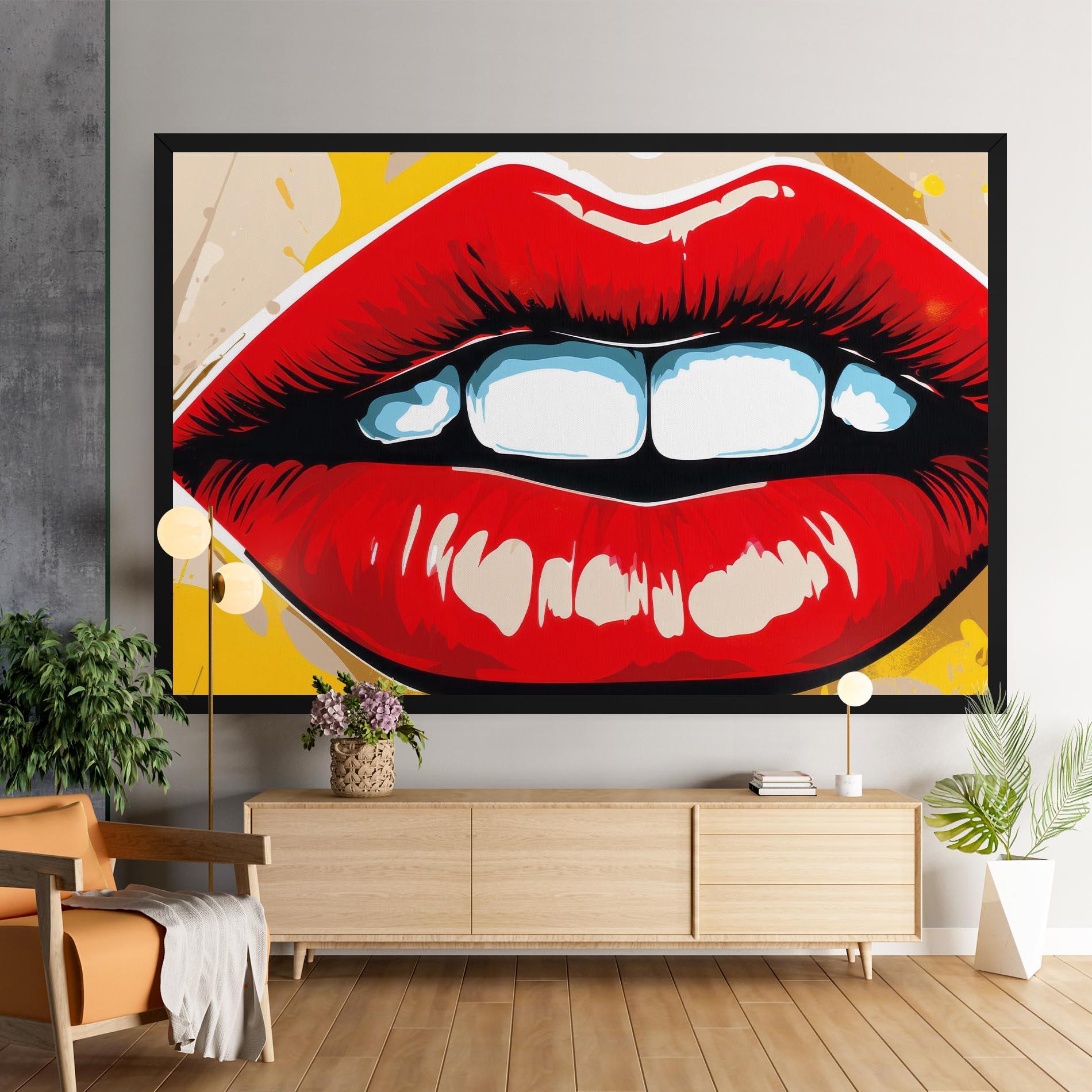 Leinwandbild Pop Lips mockup 9