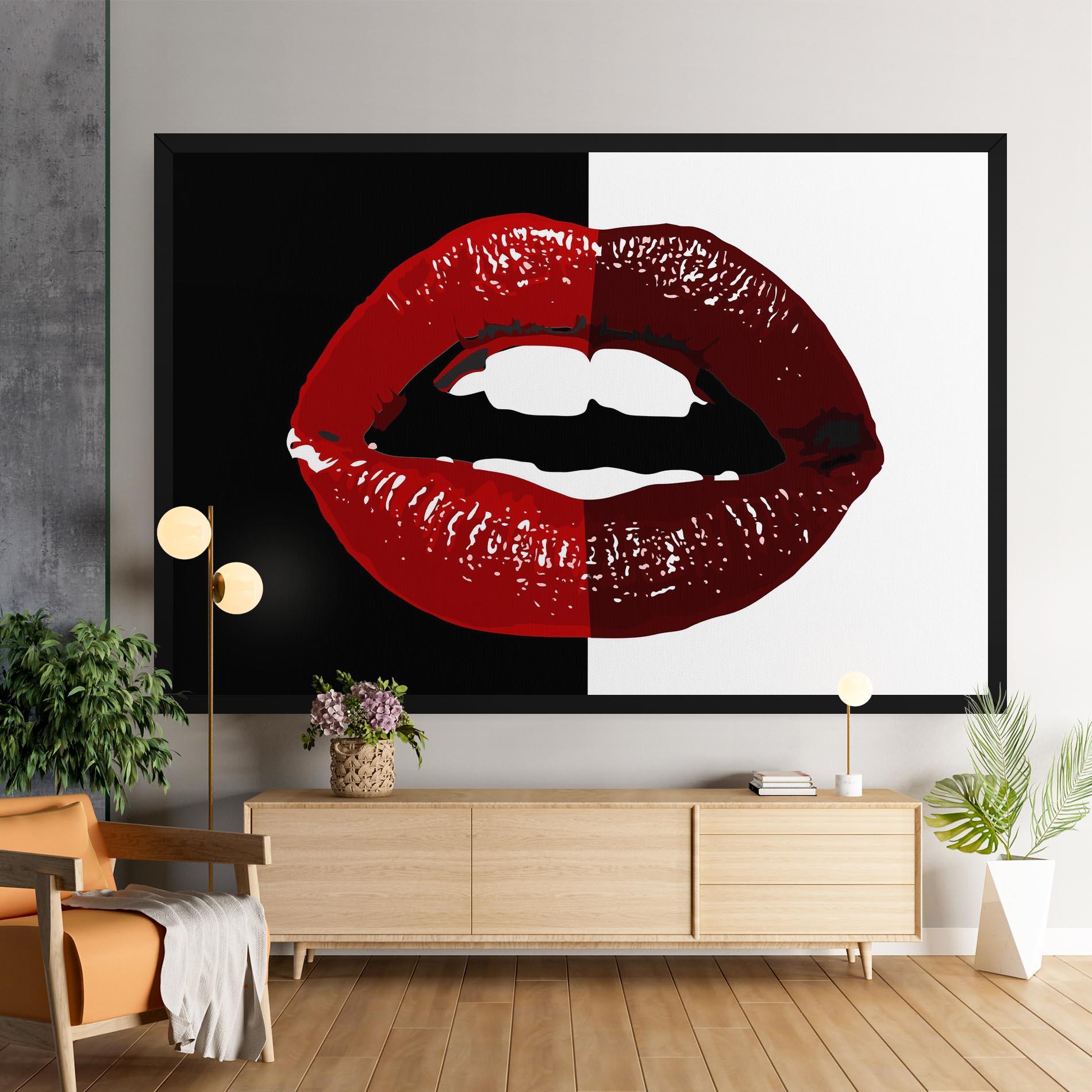 Leinwandbild Red Shade Lips mockup 9