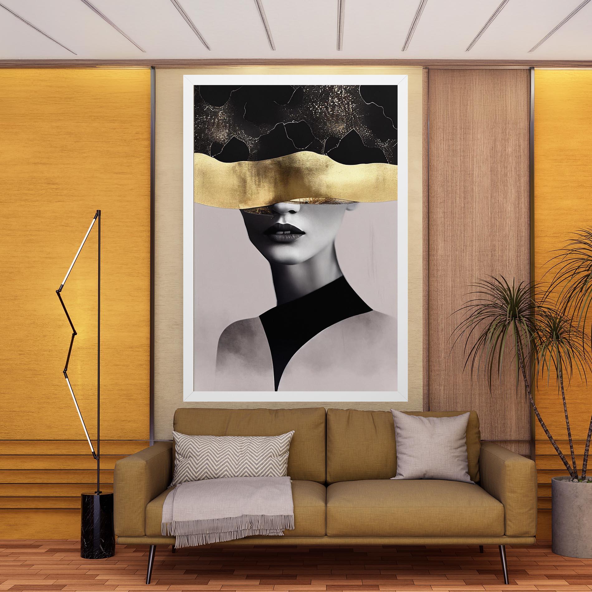 Leinwandbild Grey Lips mockup 9