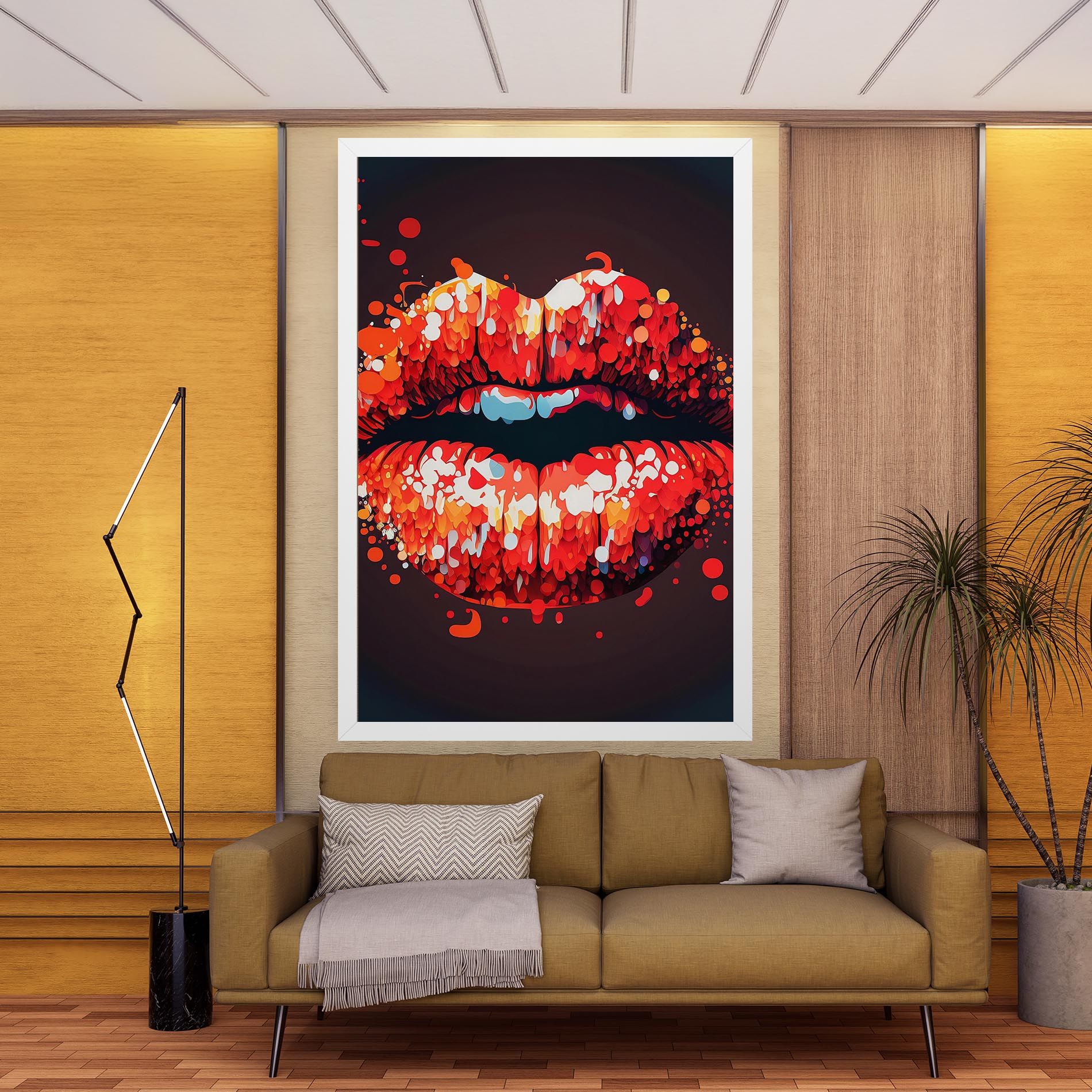 Red Lips With Word Lips It mockup 9