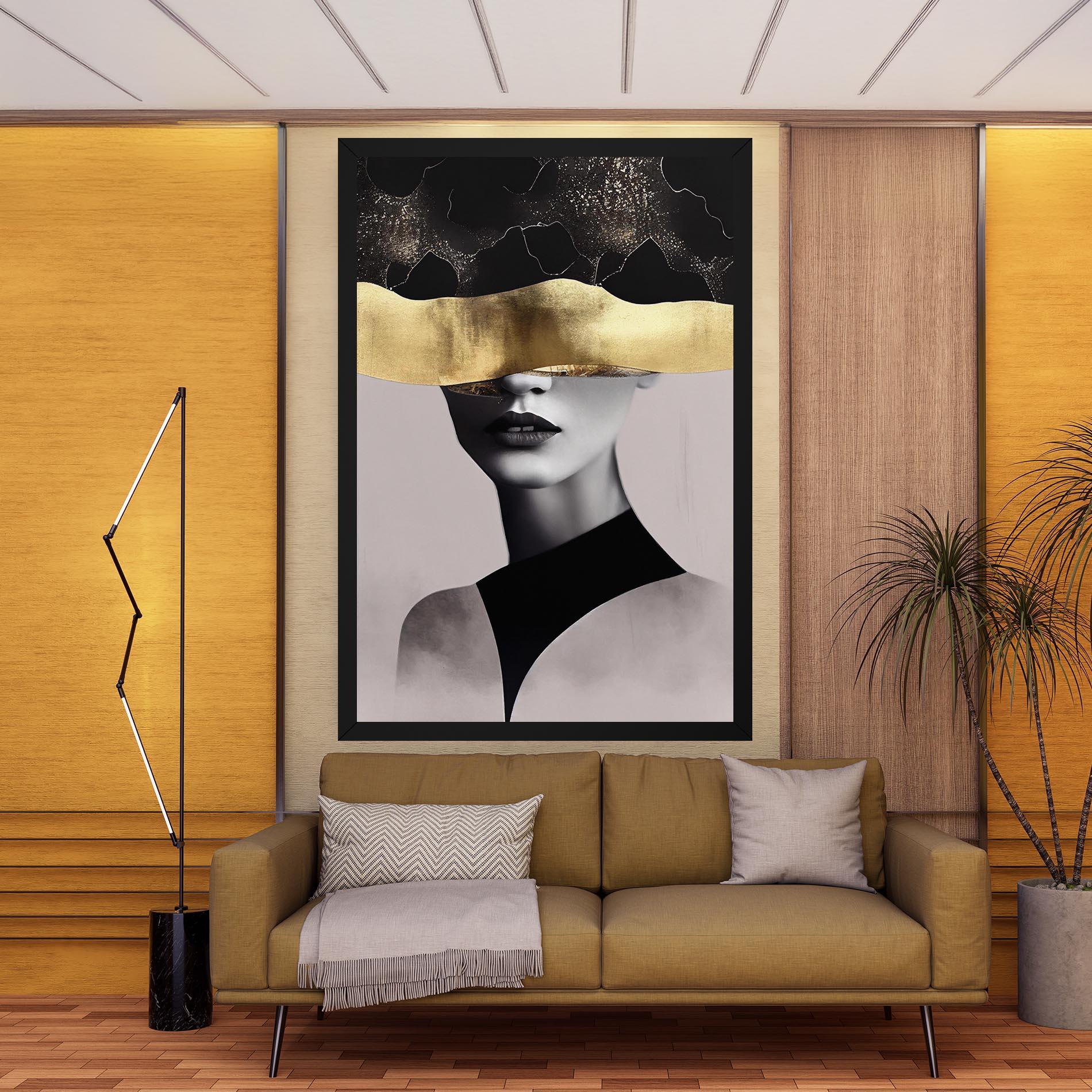 Leinwandbild Grey Lips mockup 9