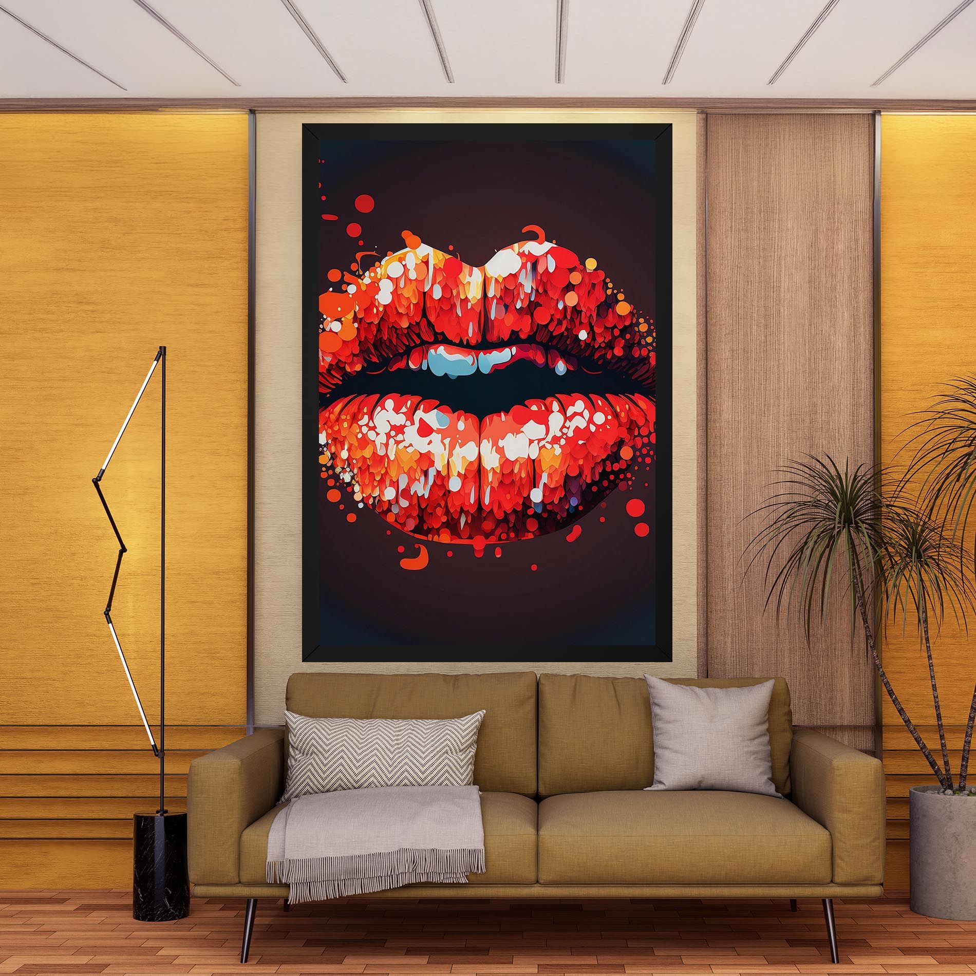 Red Lips With Word Lips It mockup 9