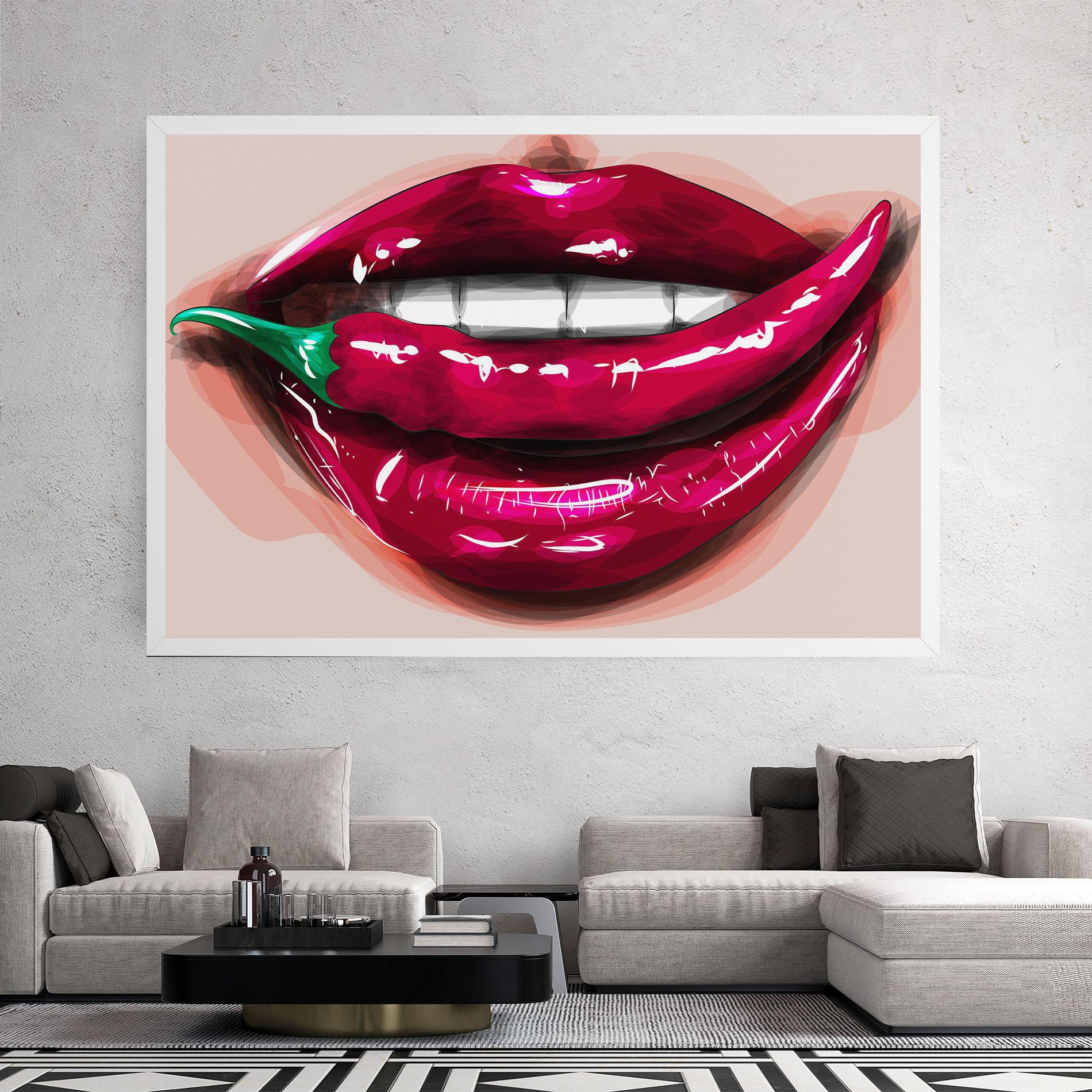 Leinwandbild Chilli Lips mockup 2