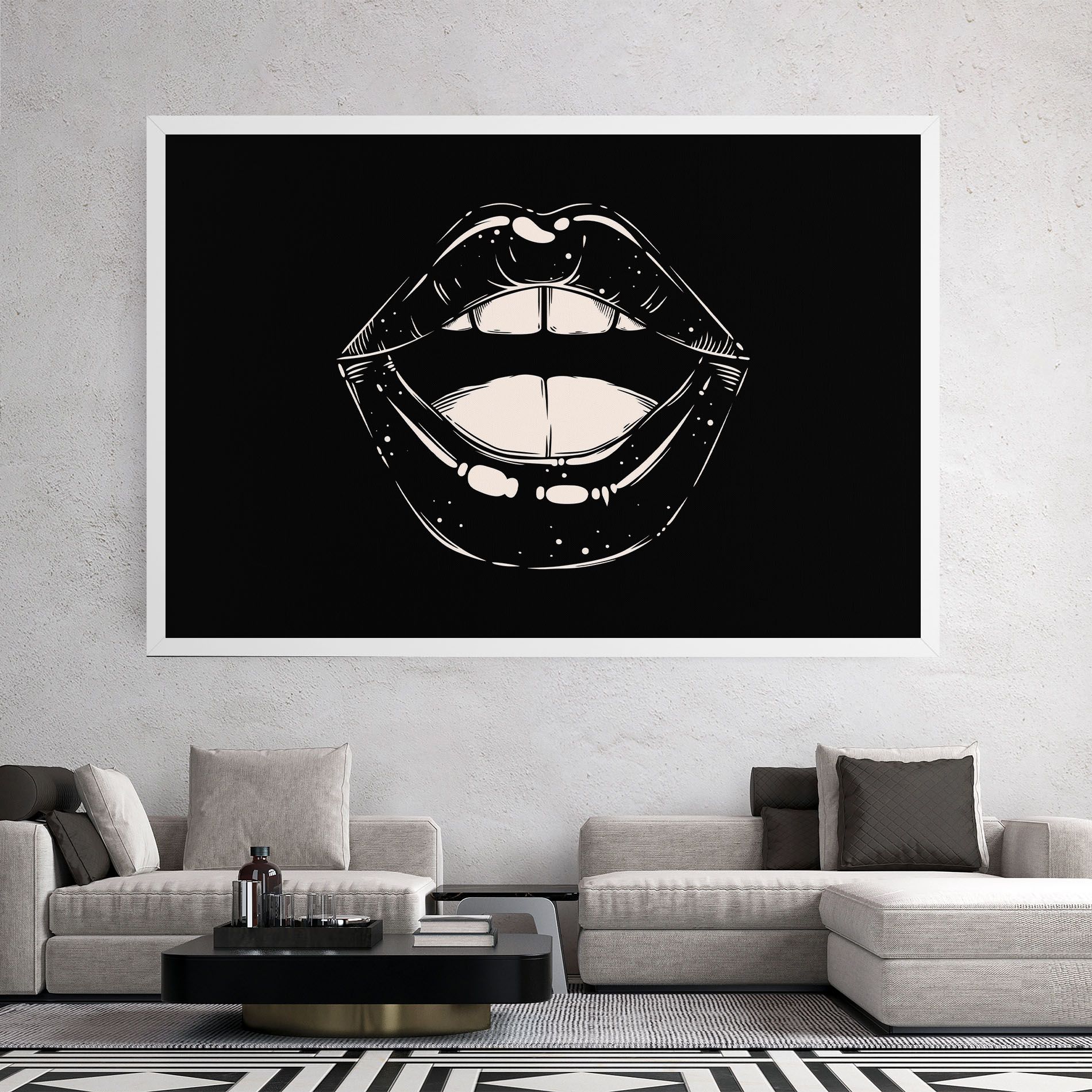 Lips On Black mockup 2