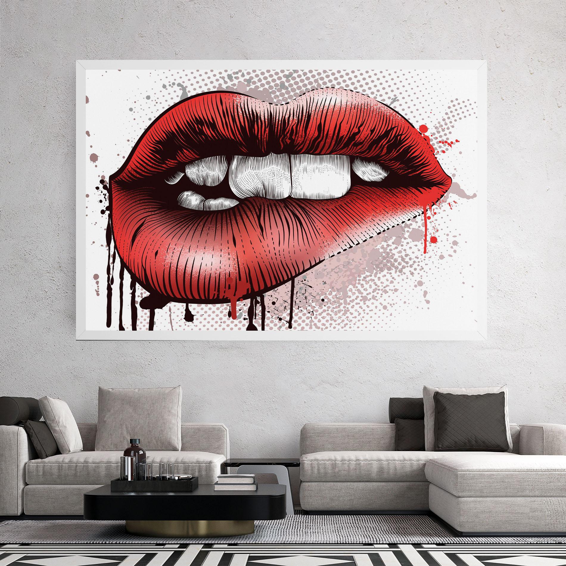 Leinwandbild Lips Pop Artistic mockup 2
