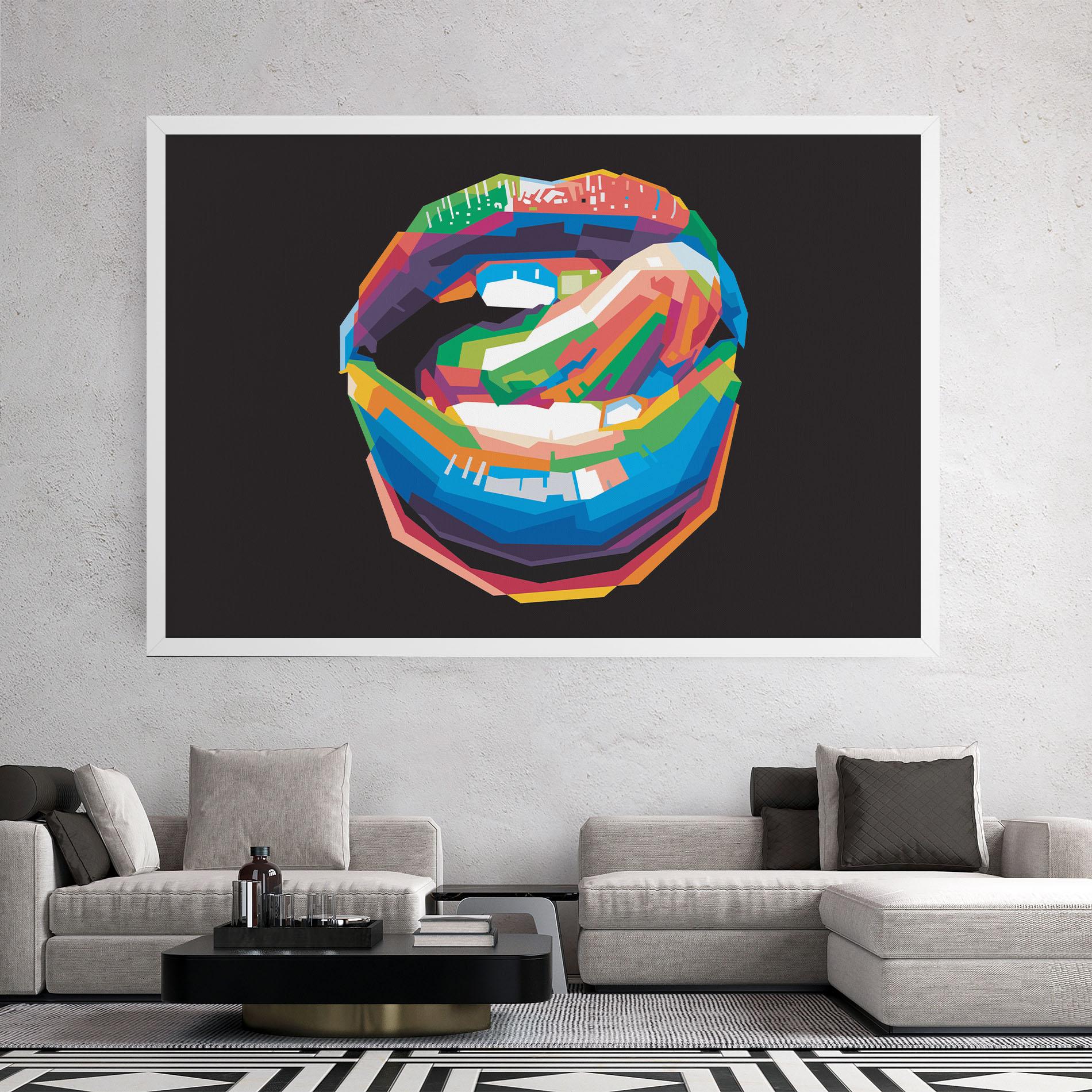 Leinwandbild Lips Toungue mockup 2