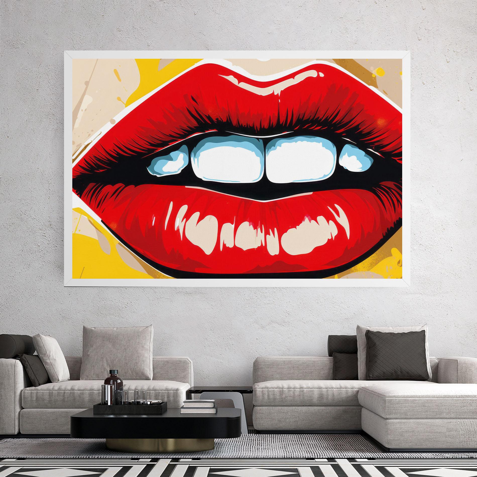 Leinwandbild Pop Lips mockup 2