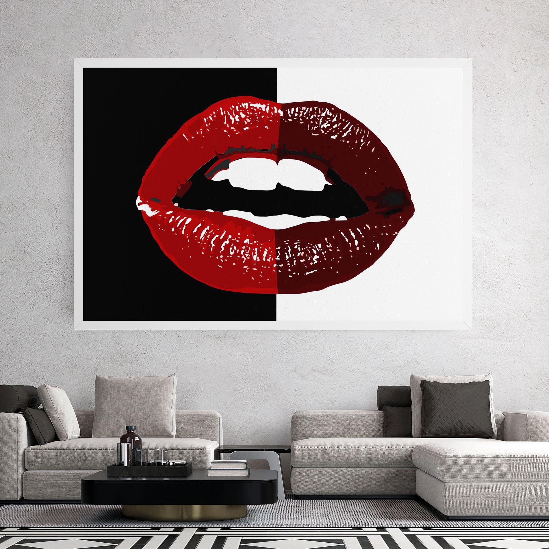 Leinwandbild Red Shade Lips mockup 2