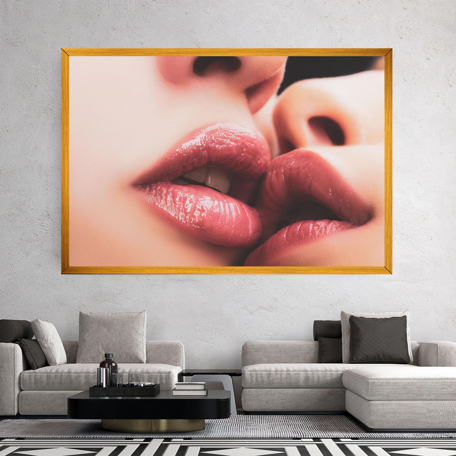 Leinwandbild Beautiful Lips mockup 2