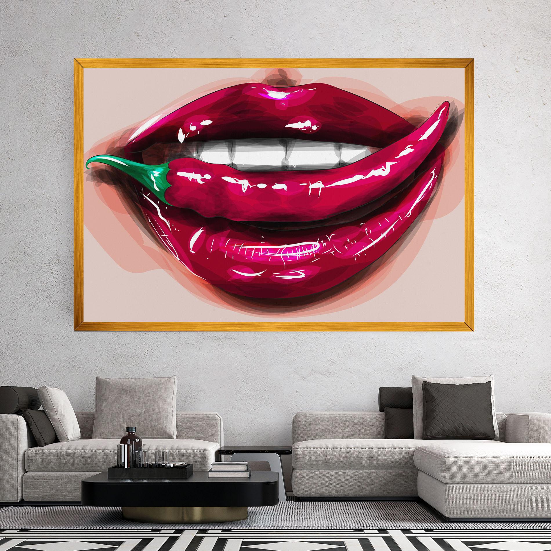 Leinwandbild Chilli Lips mockup 2
