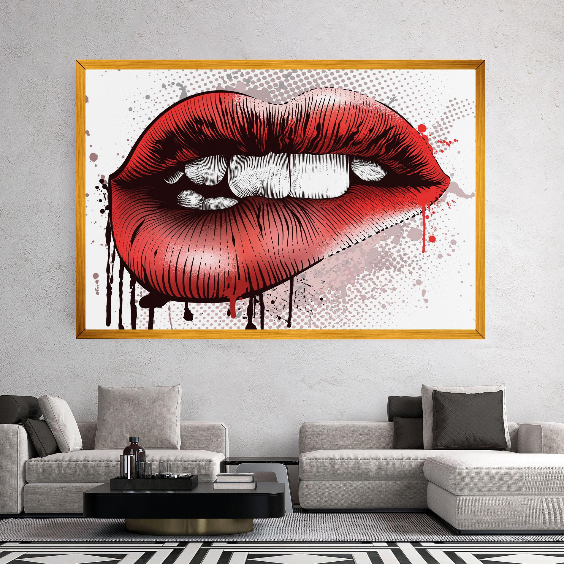 Leinwandbild Lips Pop Artistic mockup 2