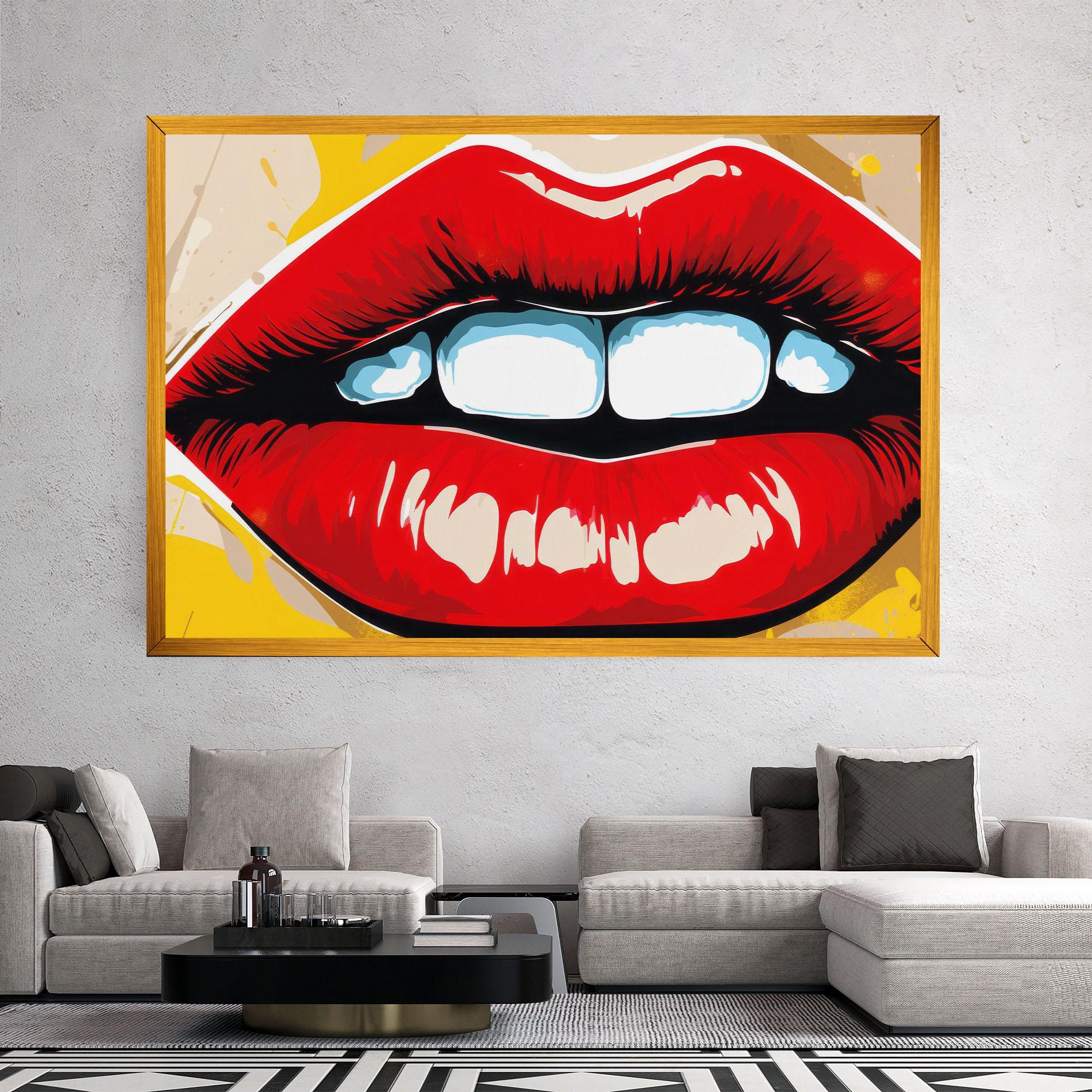 Leinwandbild Pop Lips mockup 2